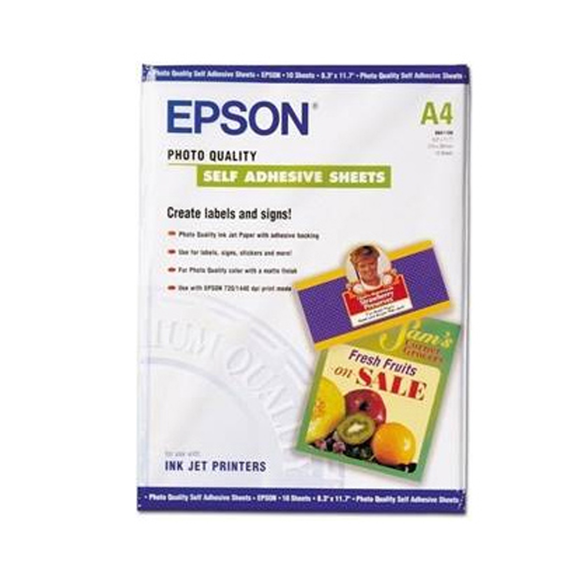 Epson - Self-Adhesive Photo Paper - A4 - …
