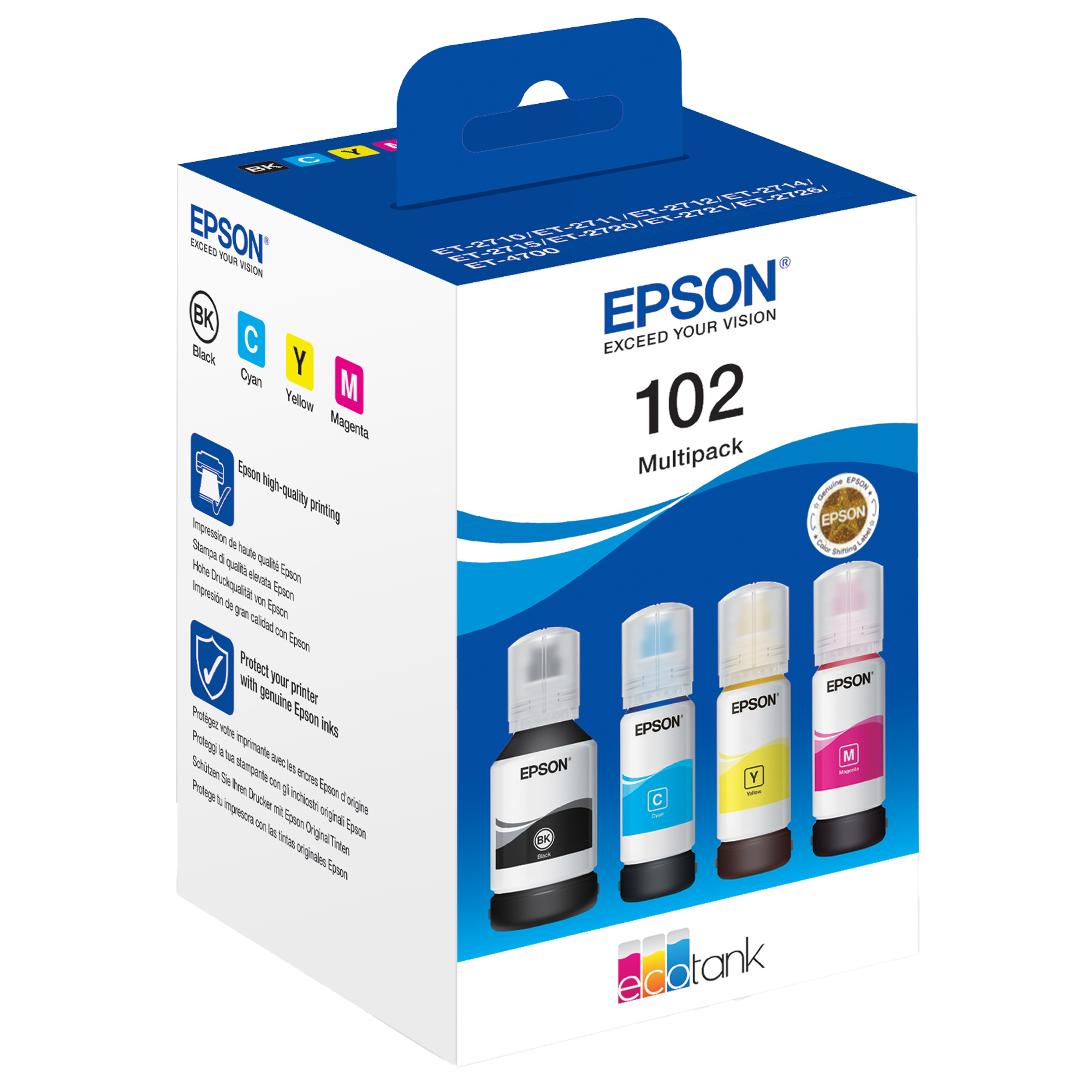 Epson - ECOTANK 102 MULTIPACK - BK/C/M/G - …