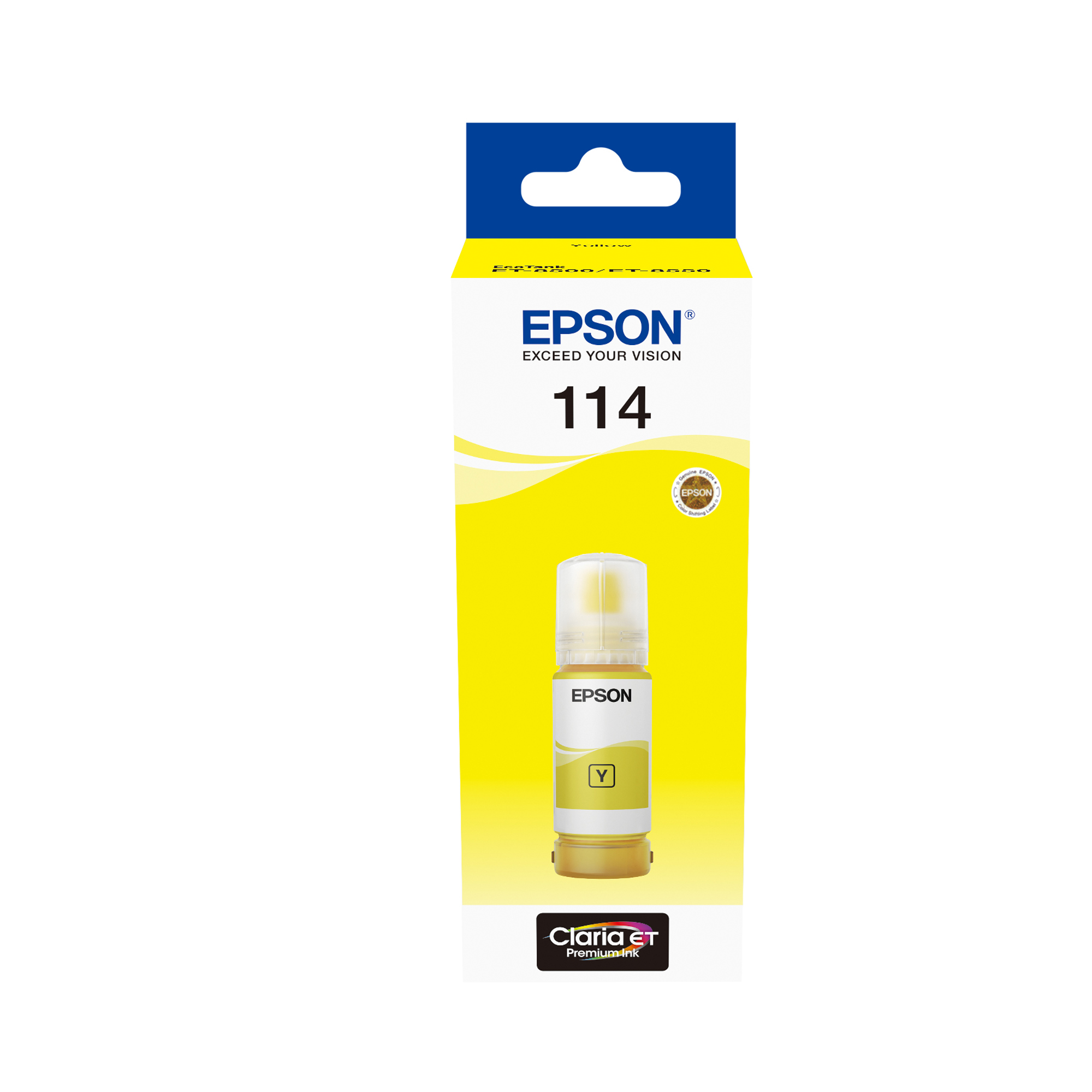 Epson 114 - 70 ml - giallo - originale - ricarica inchiostro - per EcoTank ET-8500, ET-8550