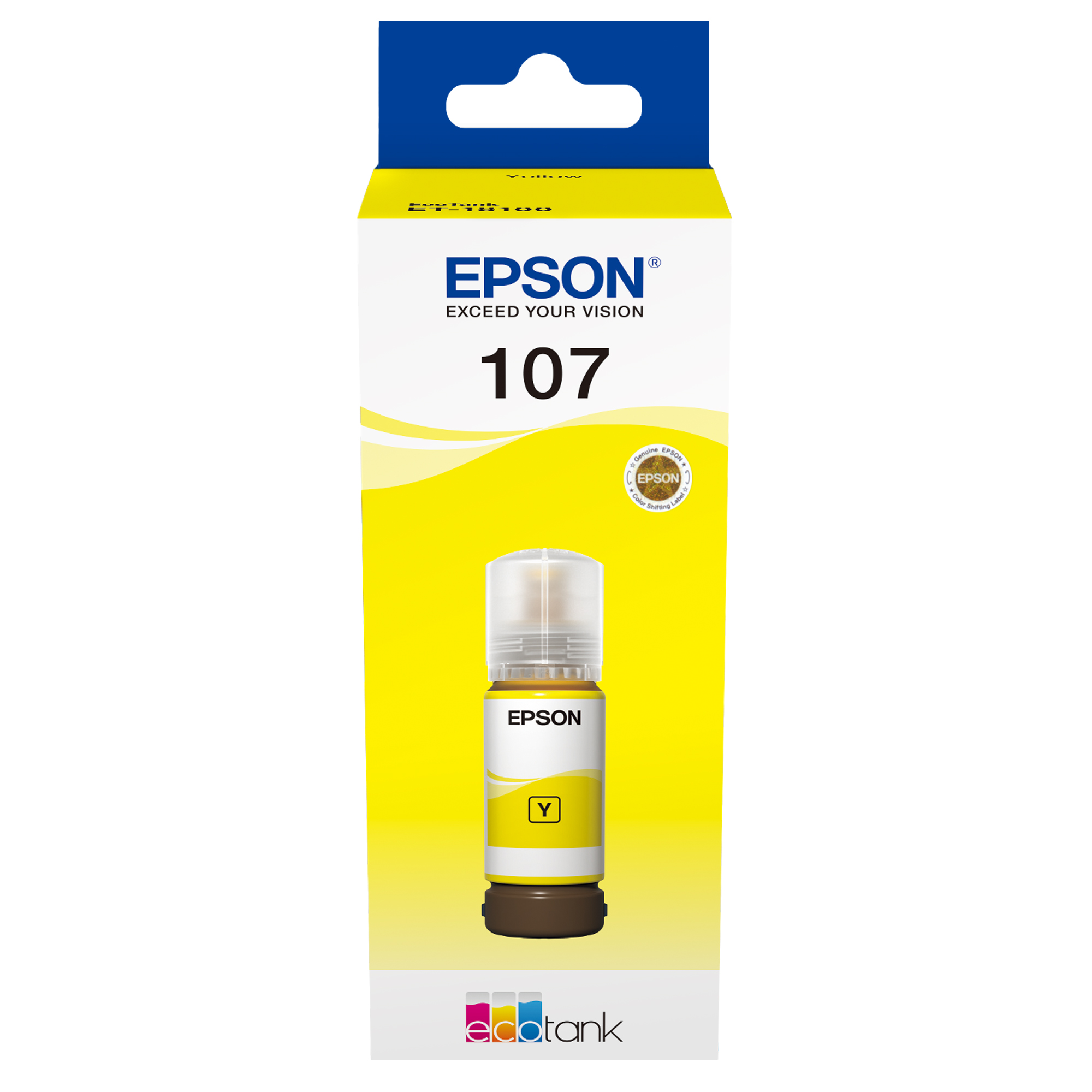 Epson EcoTank 107 - 70 ml - giallo - originale - ricarica inchiostro - per EcoTank ET-18100