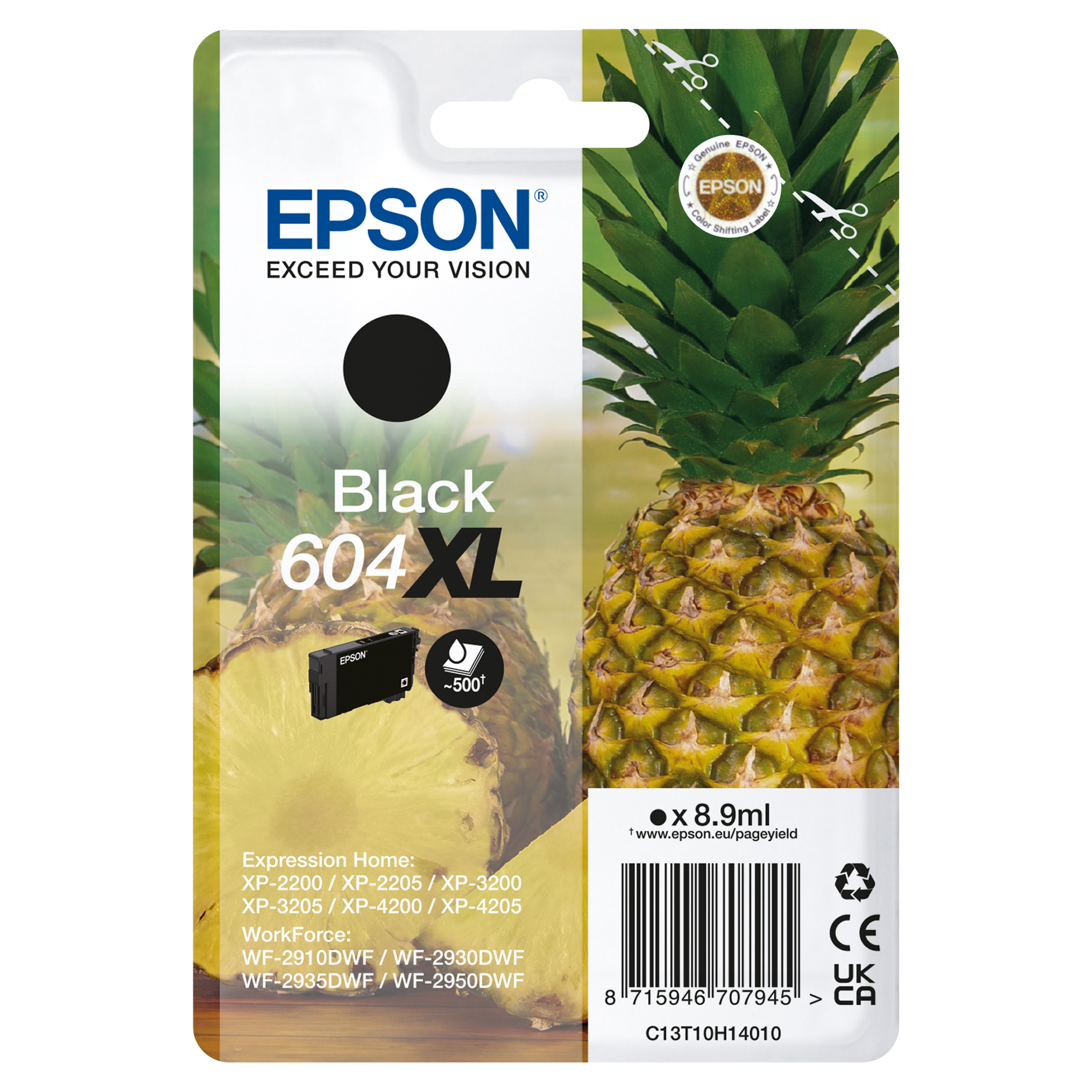 Epson 604XL - 8.9 ml - XL - nero - originale - blister con radiofrequenza / allarme acustico - cartuccia d'inchiostro - per EPL 4200; Home Cinema 3200; Stylus Photo 2200