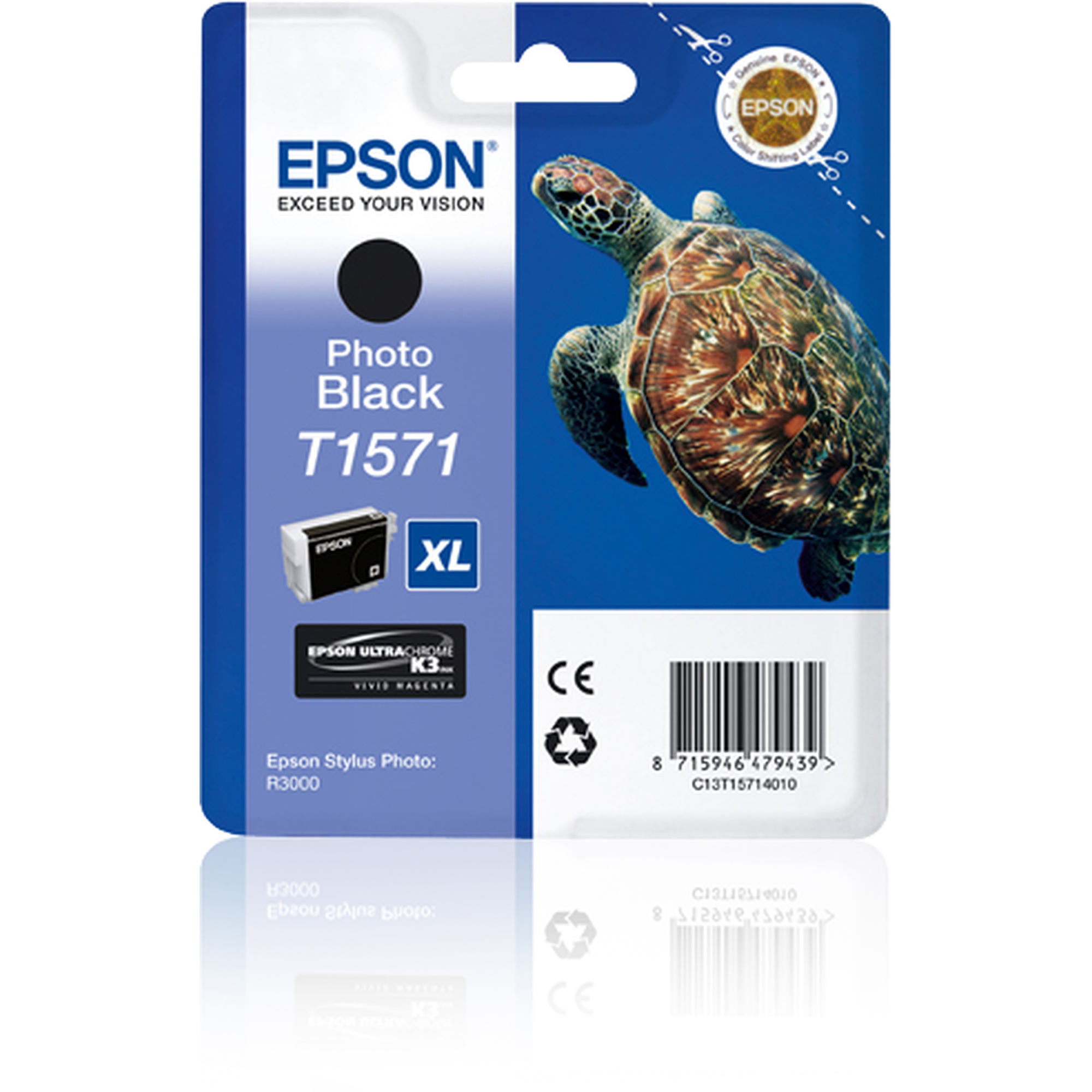 Epson T1571 - 25.9 ml - nero per foto - originale - blister - cartuccia d'inchiostro - per Stylus Photo R3000