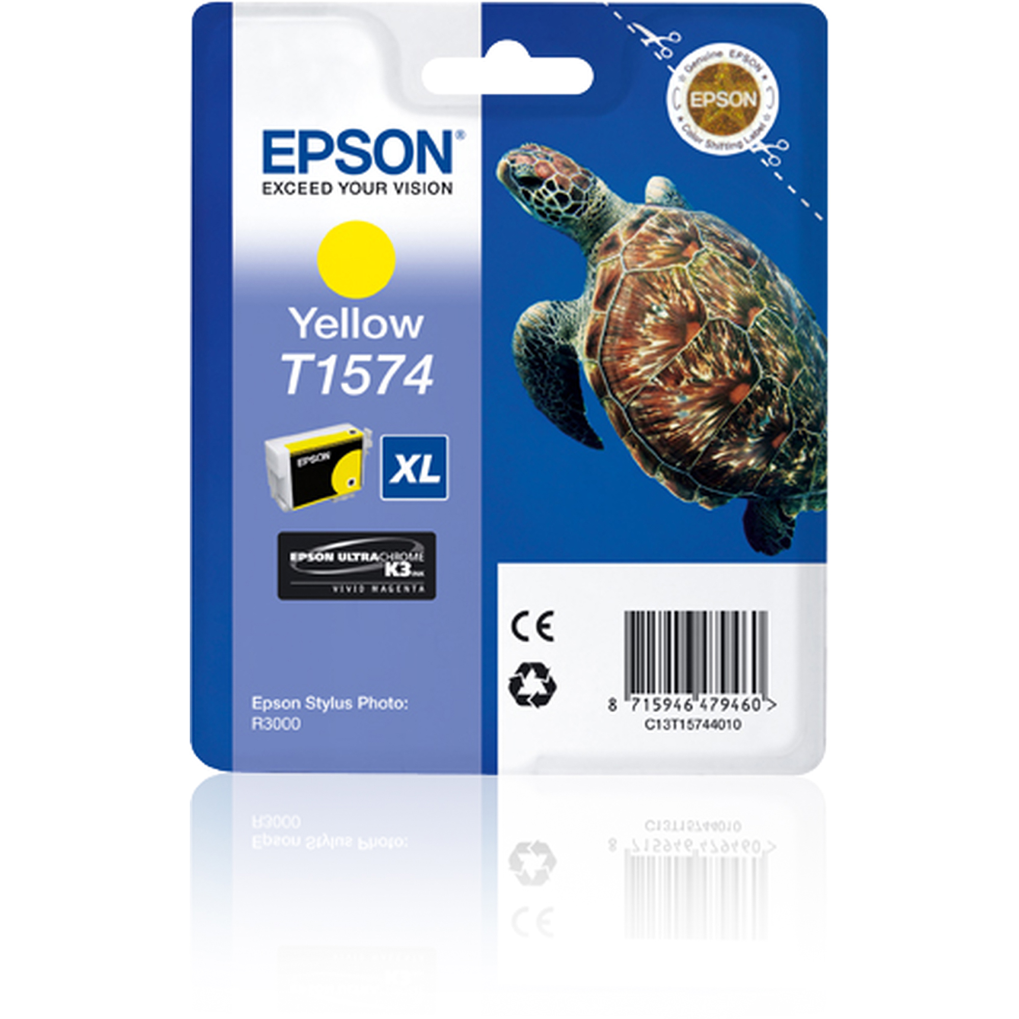 Epson T1574 - 25.9 ml - giallo - originale - blister - cartuccia d'inchiostro - per Stylus Photo R3000