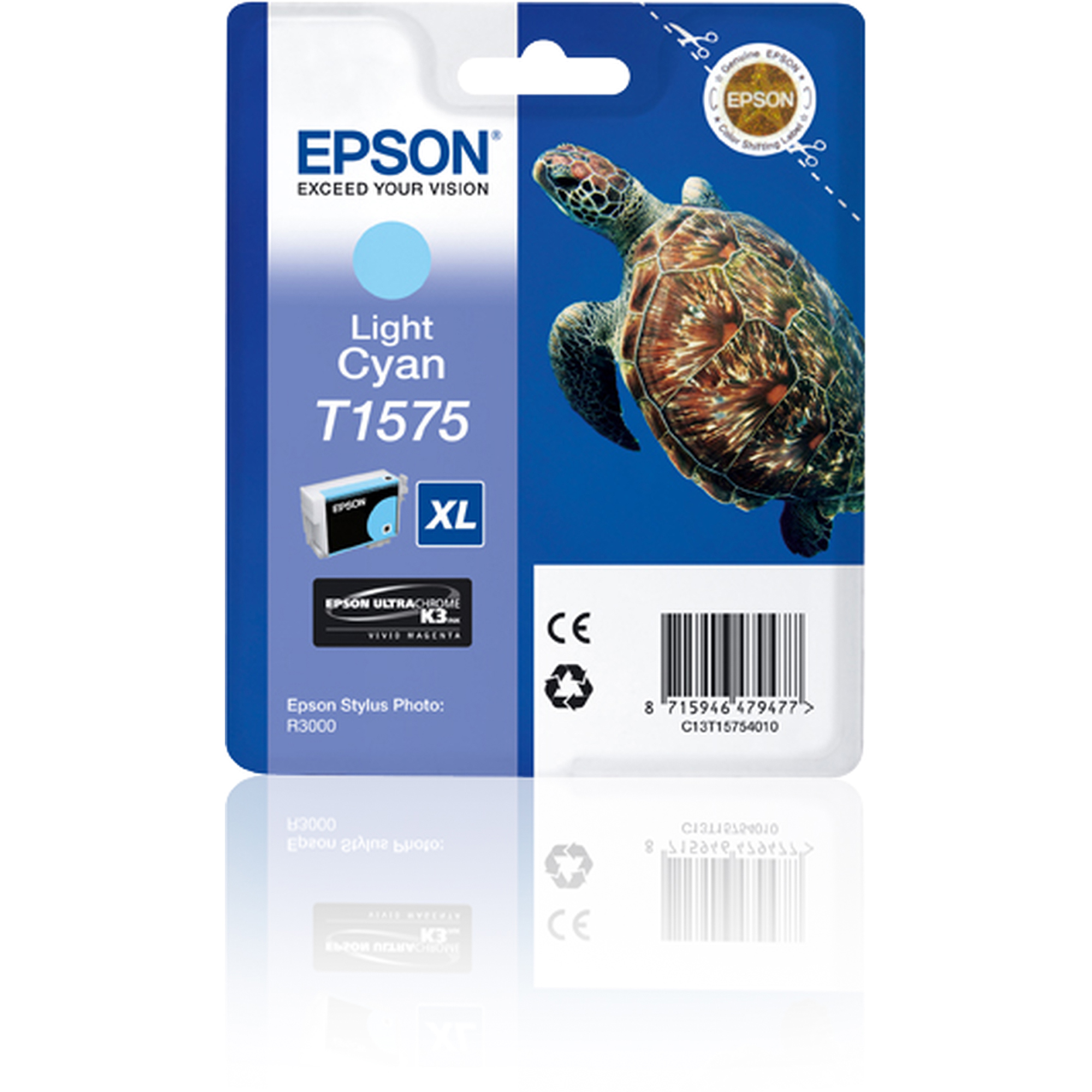 Epson T1575 - 25.9 ml - cyan chiaro - originale - blister - cartuccia d'inchiostro - per Stylus Photo R3000
