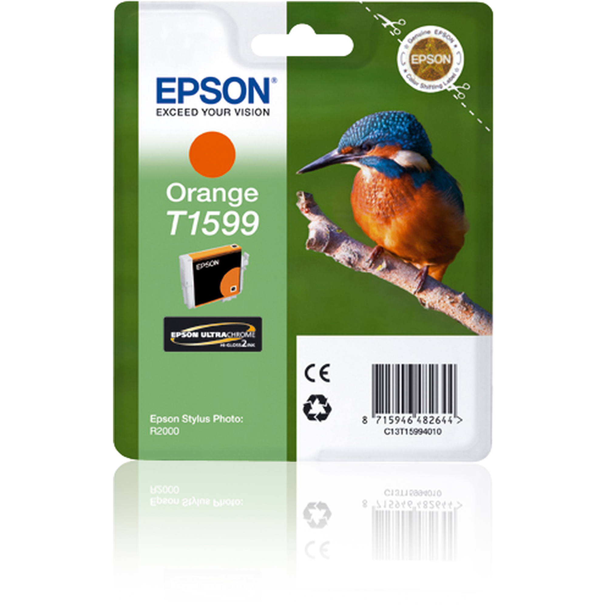 Epson T1599 - 17 ml - arancione - originale - blister - cartuccia d'inchiostro - per Stylus Photo R2000