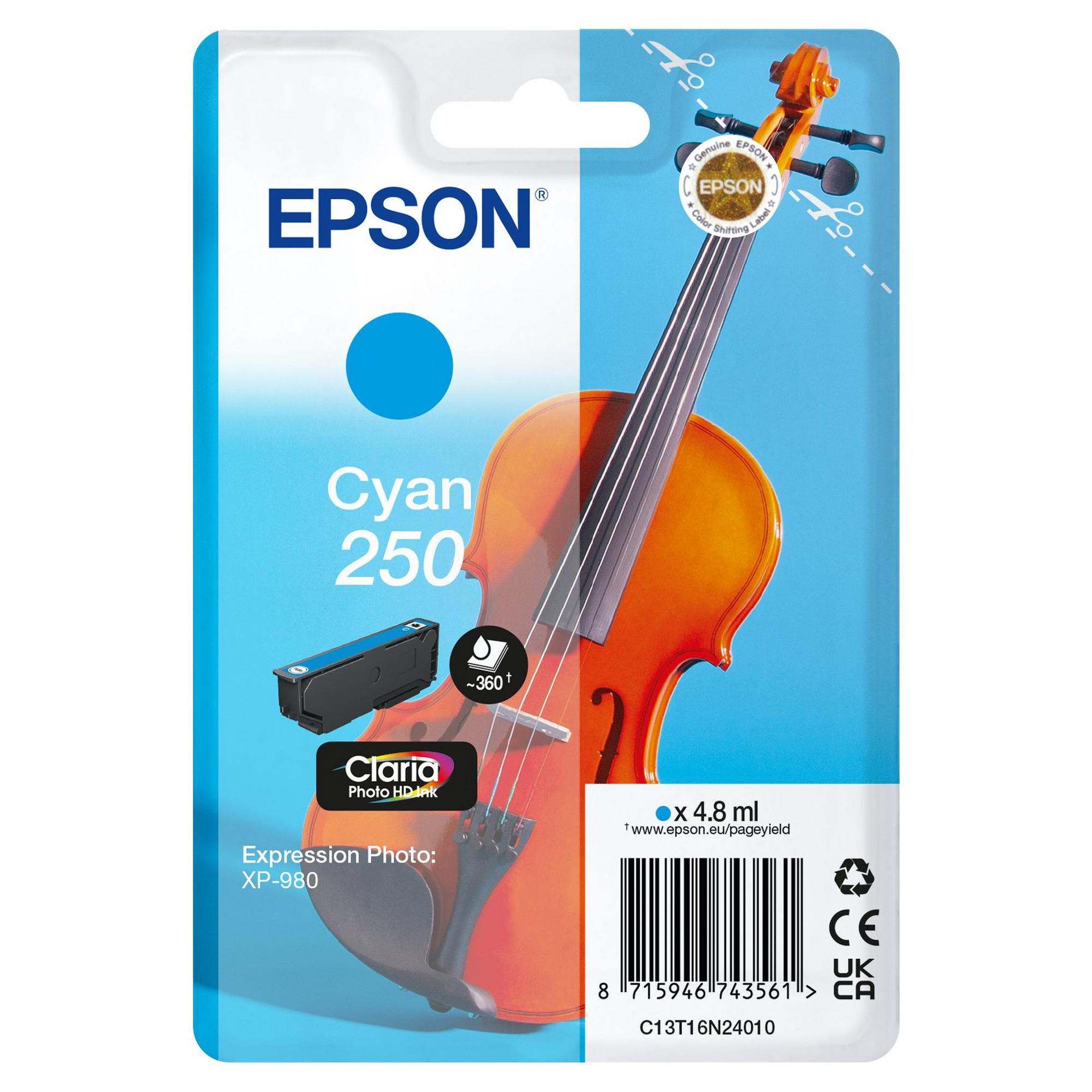 Epson Cartuccia Ciano_250 Claria Photo _4,8 ml
