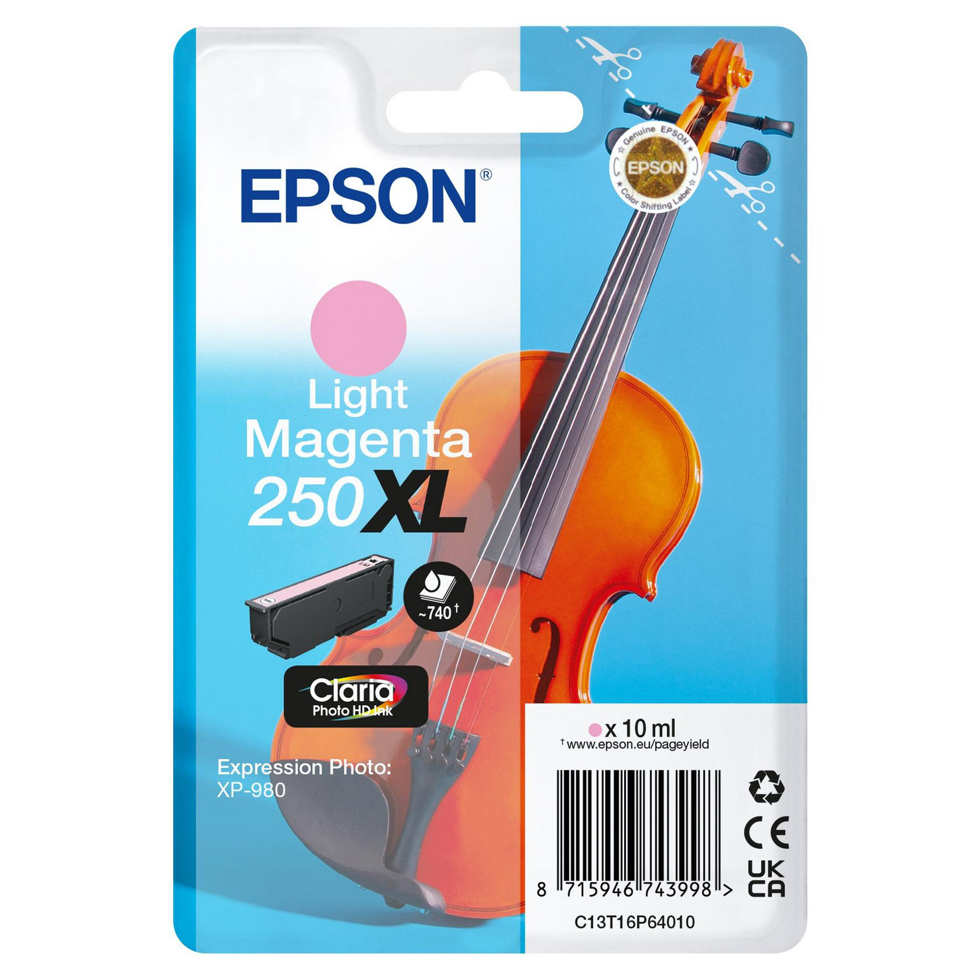 Epson Cartuccia Magenta Light_250XL Claria Photo 10 ml