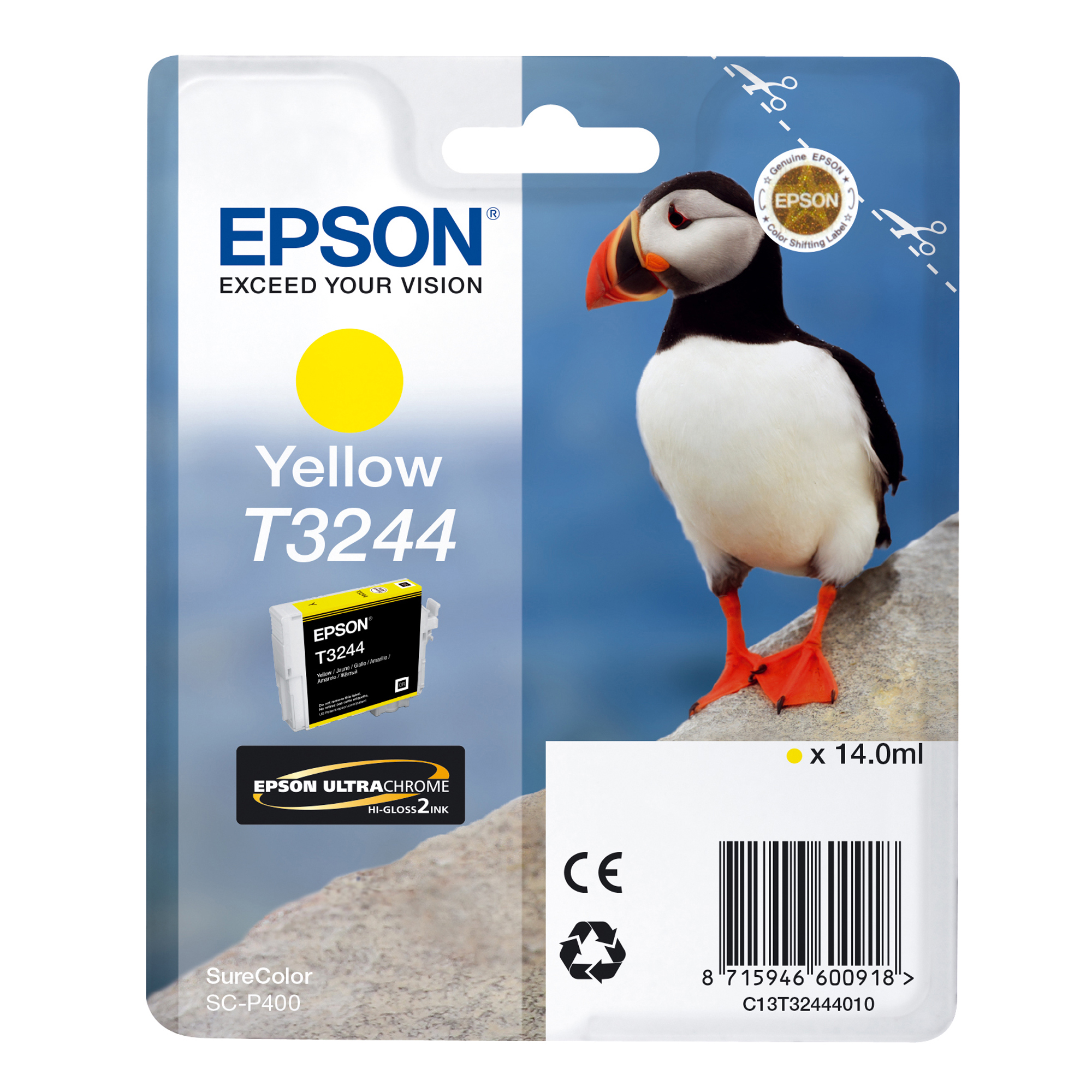 Epson T3244 - 14 ml - giallo - originale - cartuccia d'inchiostro - per SureColor P400, SC-P400