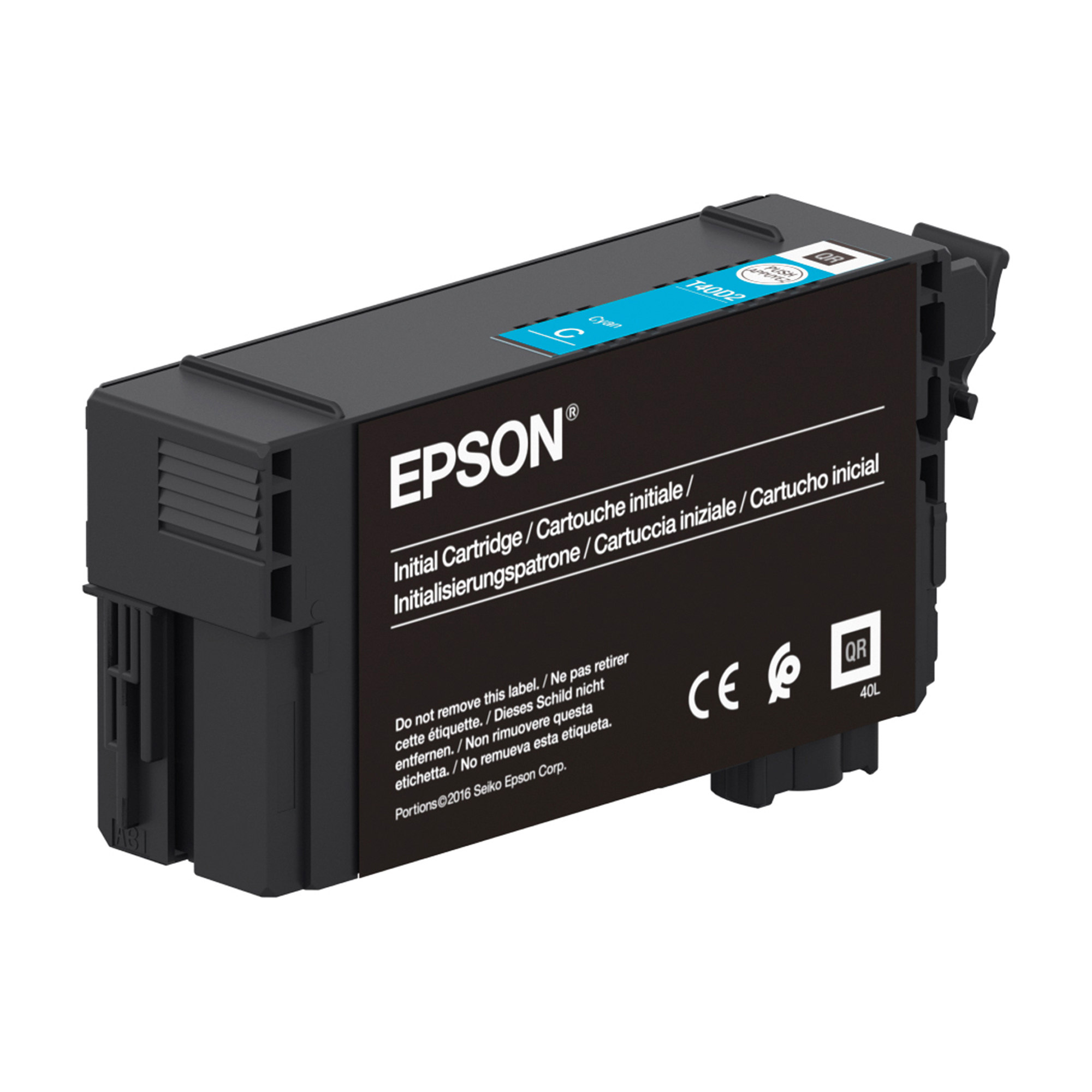 Epson T40C240 - 26 ml - ciano - originale - cartuccia d'inchiostro - per SureColor SC-T2100, SC-T3100, SC-T3100M, SC-T3100N, SC-T5100, SC-T5100M, SC-T5100N