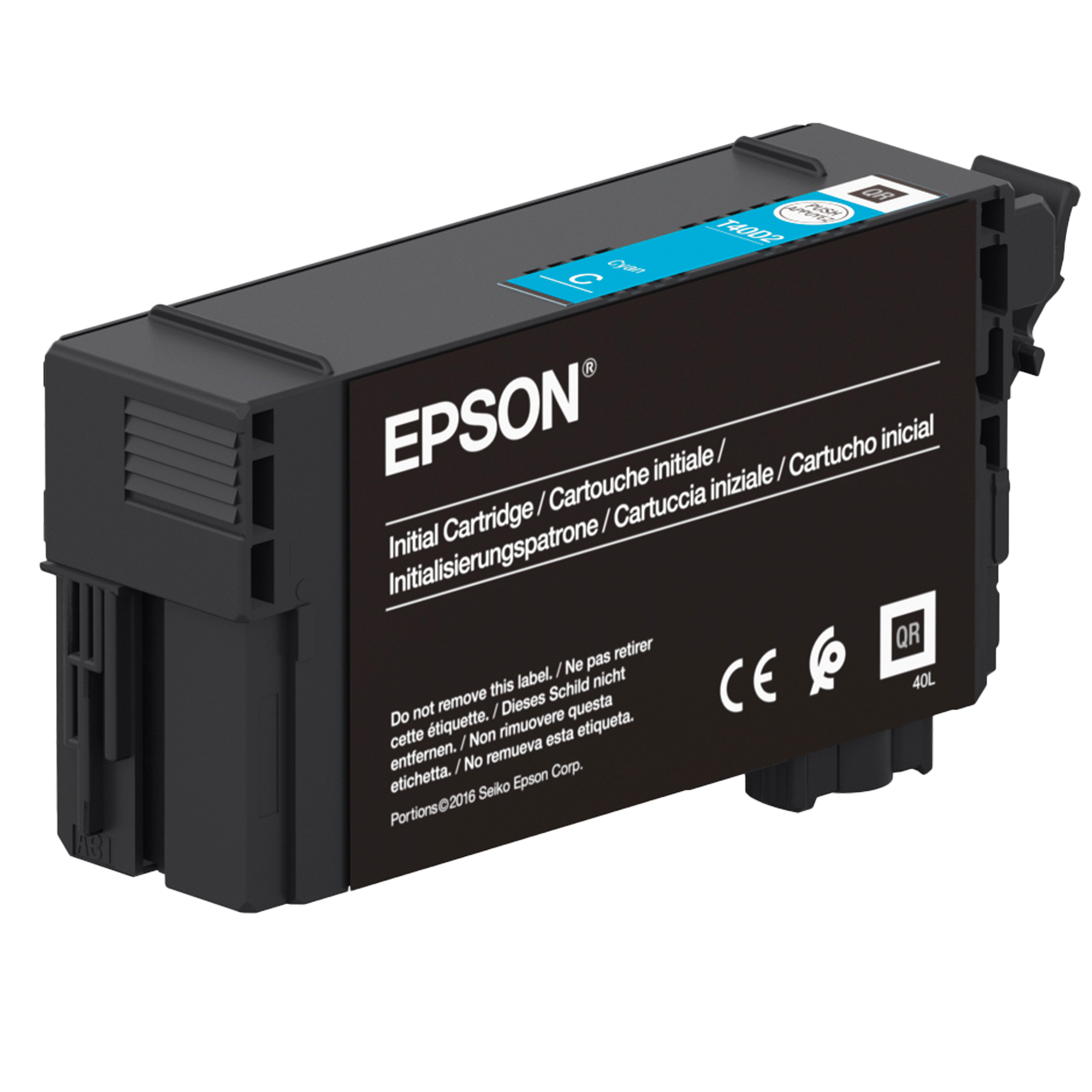 Epson T40D240 - 50 ml - ciano - originale - cartuccia d'inchiostro - per SureColor SC-T2100, SC-T3100, SC-T3100M, SC-T3100N, SC-T5100, SC-T5100M, SC-T5100N