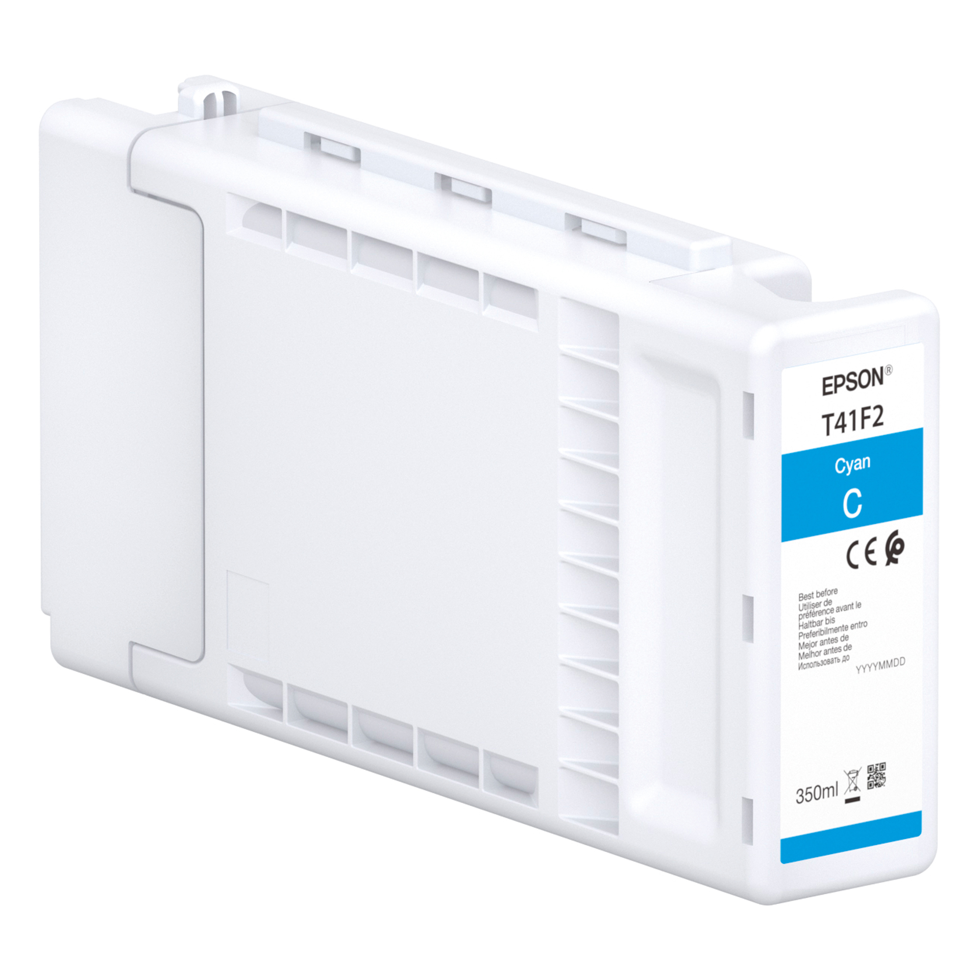 Epson T41F240 - 350 ml - ciano - originale - cartuccia d'inchiostro - per SureColor SC-T3400, SC-T3400N, SC-T3405, SC-T3405N, SC-T5400, SC-T5400M, SC-T5405