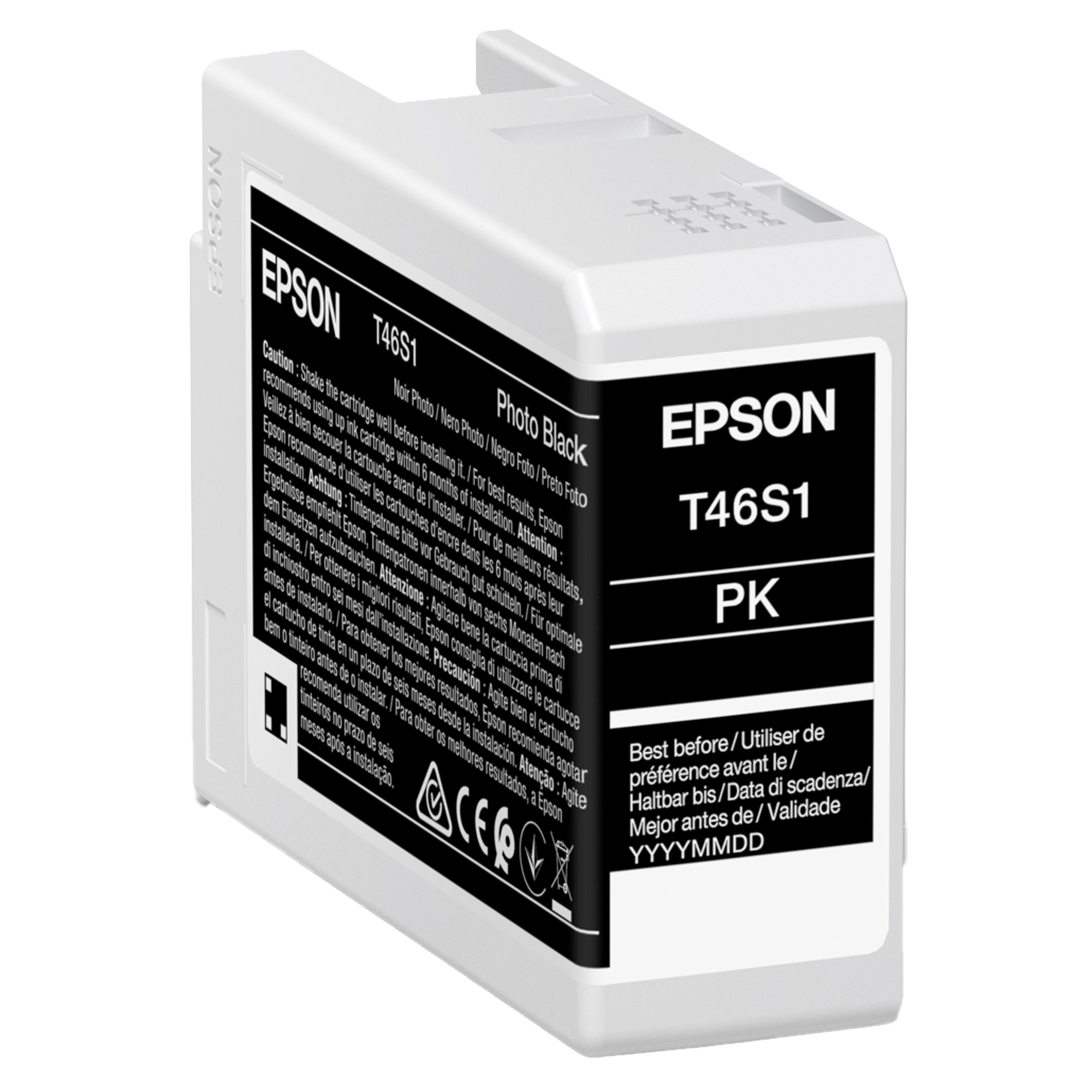 Epson T46S1 - 25 ml - nero per foto - originale - cartuccia d'inchiostro - per SureColor P706, SC-P700, SC-P700 Mirage Bundling