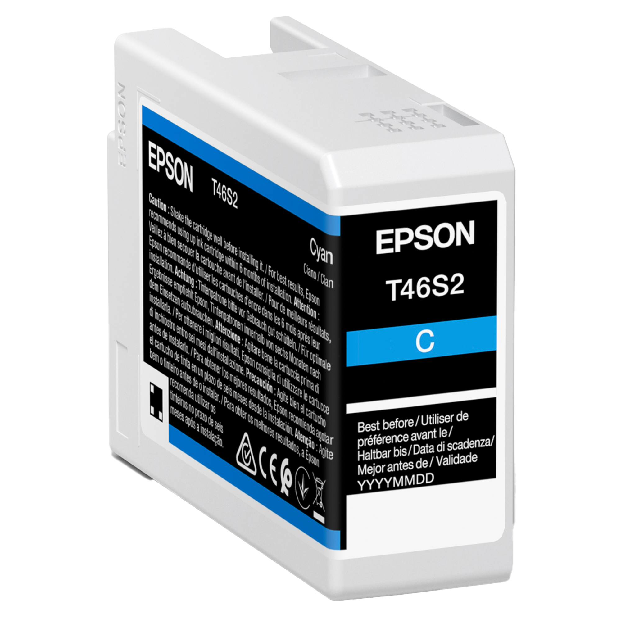 Epson T46S2 - 25 ml - ciano - originale - cartuccia d'inchiostro - per SureColor P706, SC-P700, SC-P700 Mirage Bundling