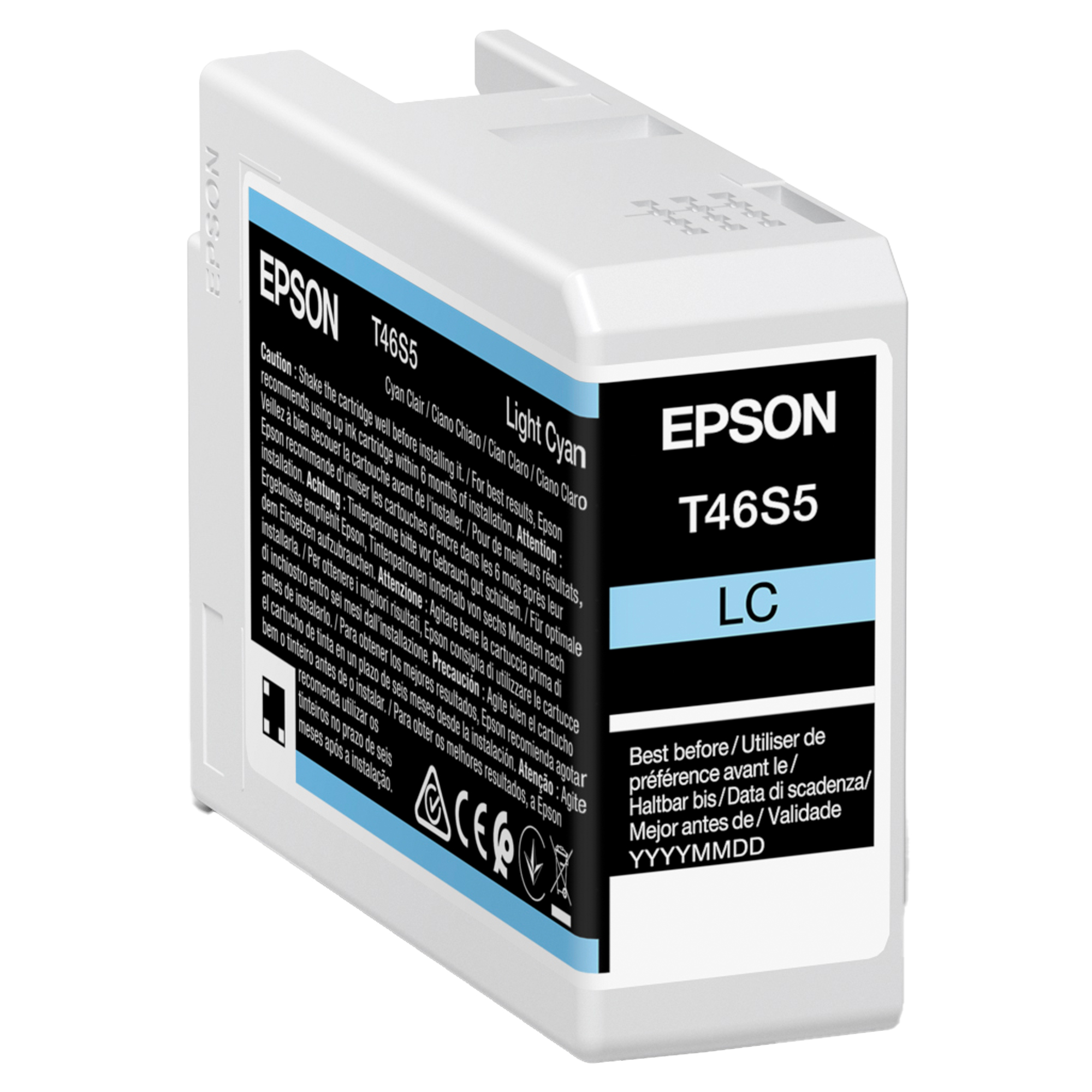 Epson T46S5 - 25 ml - cyan chiaro - originale - cartuccia d'inchiostro - per SureColor P706, SC-P700, SC-P700 Mirage Bundling