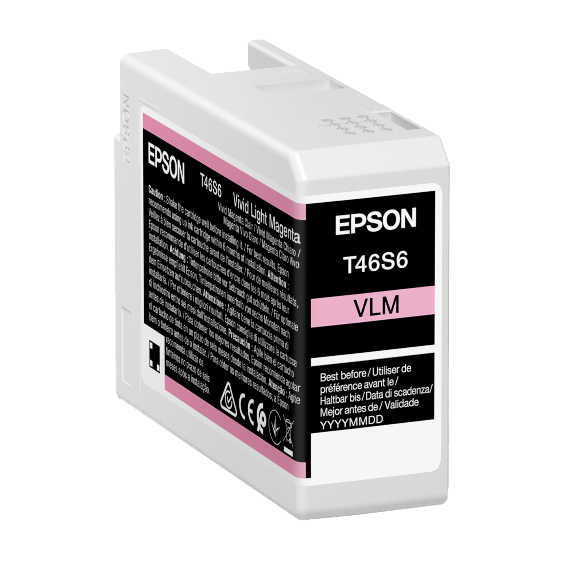 Epson T46S6 - 25 ml - magenta chiaro Vivid - originale - serbatoio inchiostro - per SureColor SC-P700