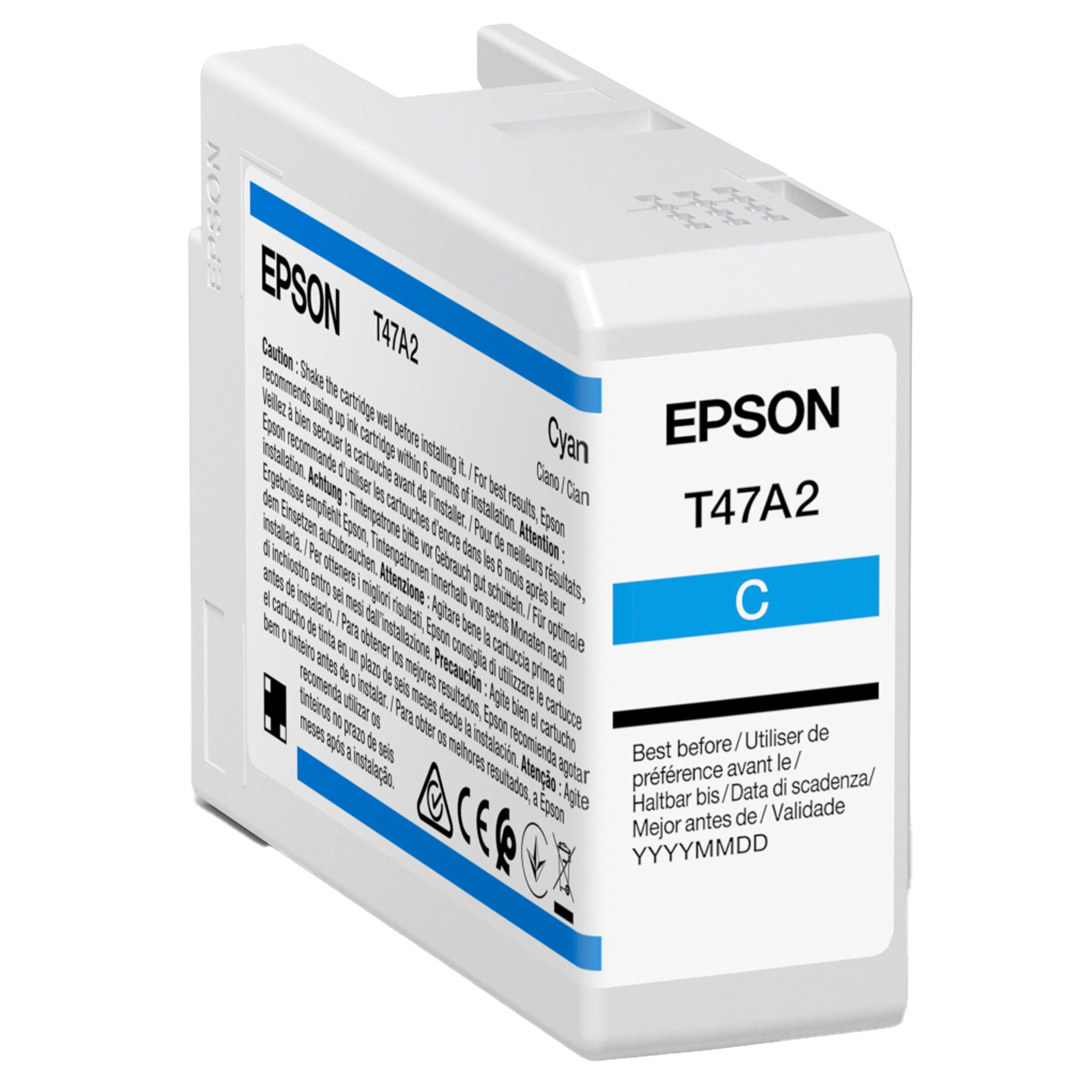 Epson T47A2 - 50 ml - ciano - originale - cartuccia d'inchiostro - per SureColor SC-P900, SC-P900 Mirage Bundling