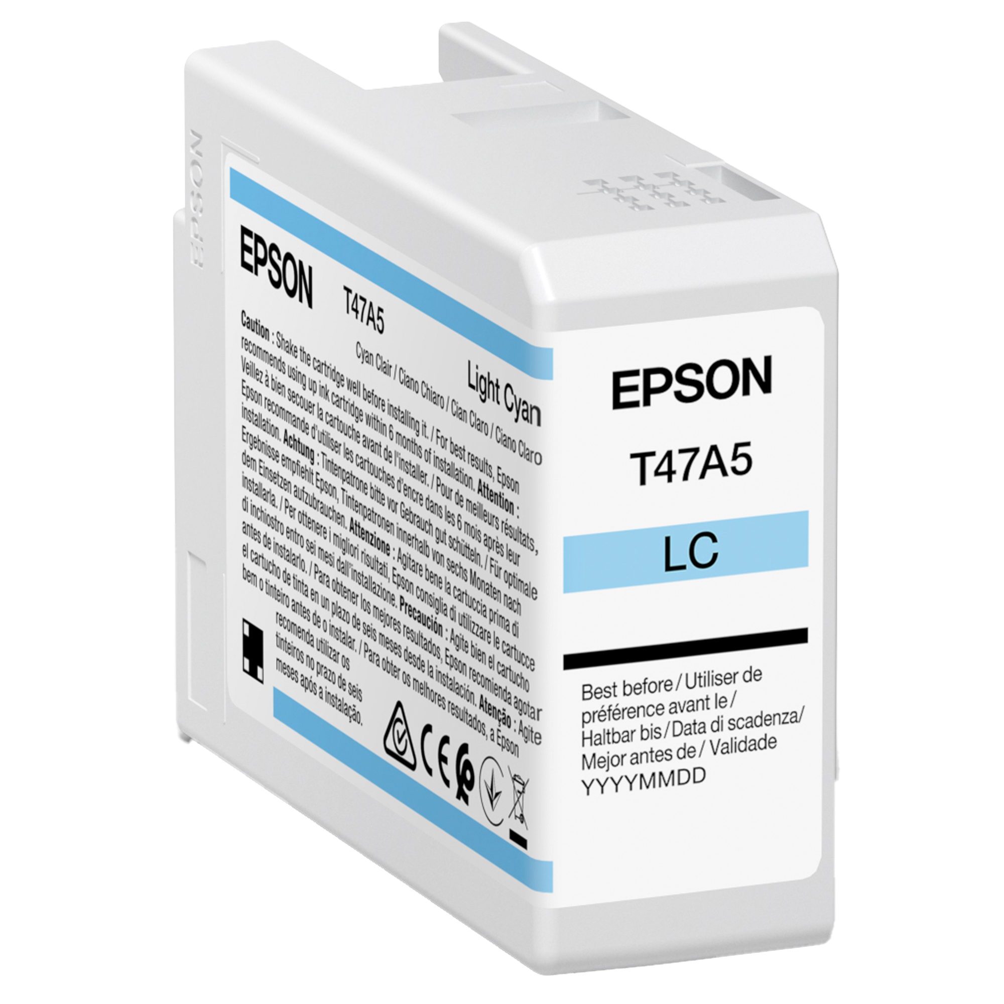 Epson T47A5 - 50 ml - cyan chiaro - originale - cartuccia d'inchiostro - per SureColor SC-P900, SC-P900 Mirage Bundling