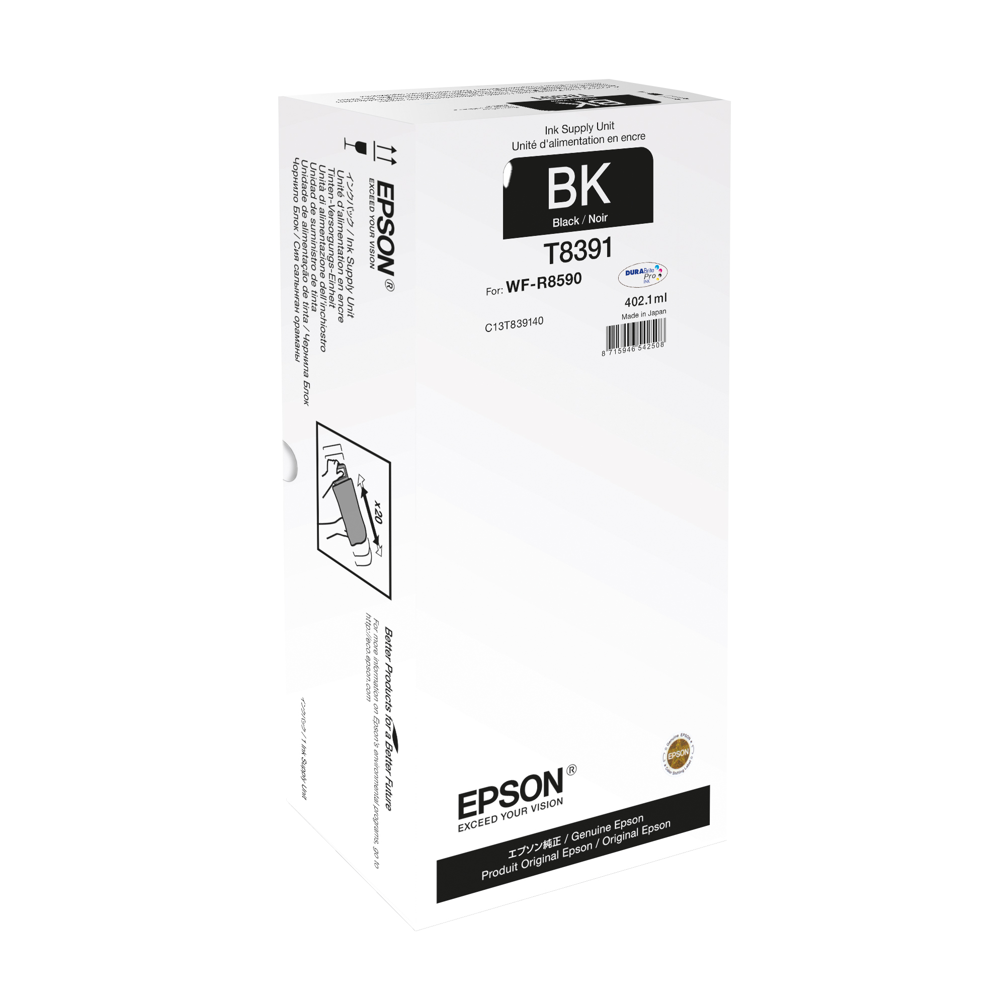 Epson T8391 - XL - nero - originale - cartuccia inchiostro - per WorkForce Pro WF-R8590