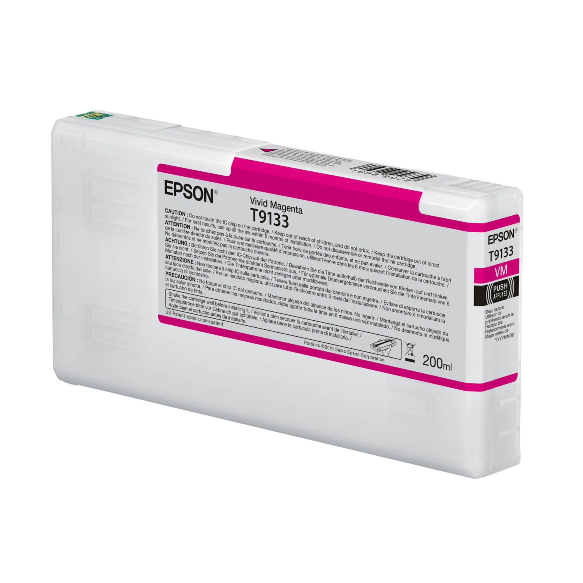 Epson T9133 - 200 ml - magenta Vivid - originale - cartuccia d'inchiostro - per SureColor SC-P5000 STD Spectro, SC-P5000 Violet, SC-P5000 Violet Spectro