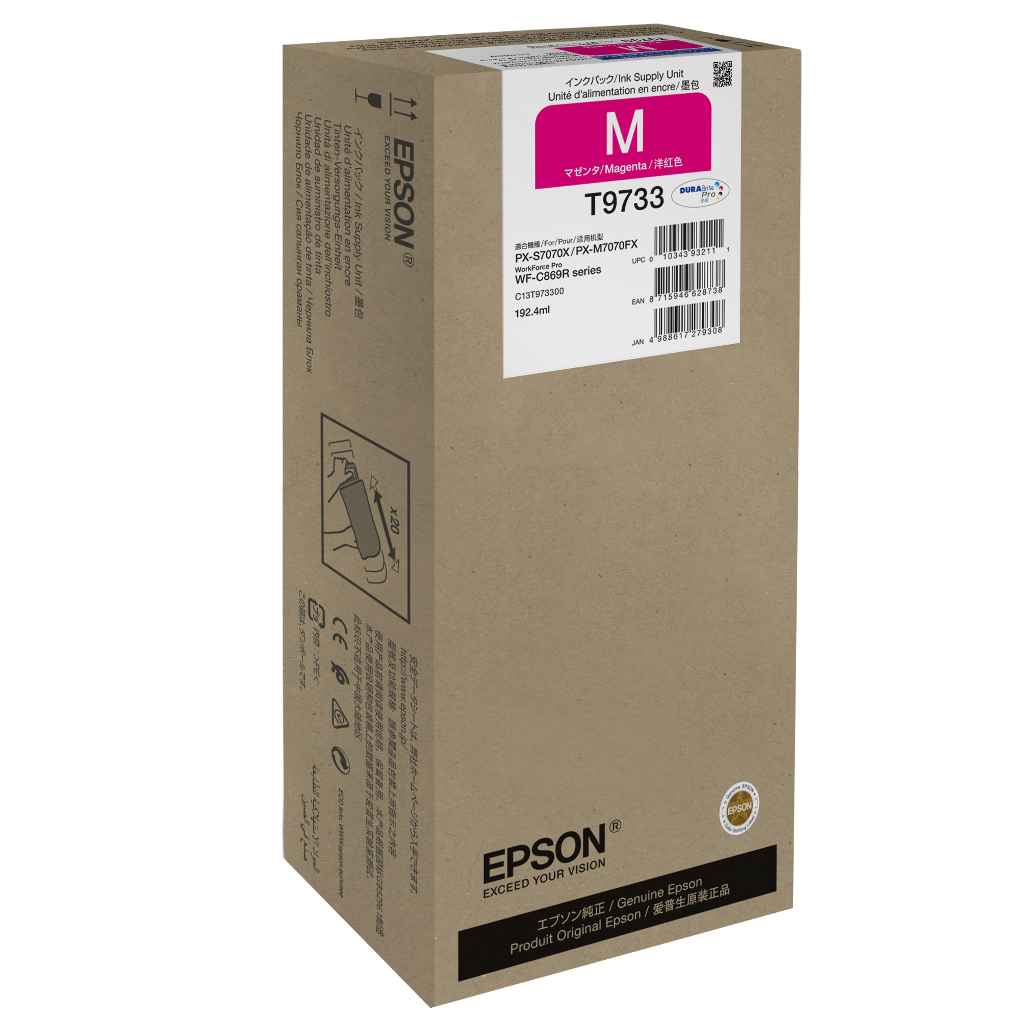 Epson T9733 - 192.4 ml - misura XL - magenta - originale - cartuccia inchiostro