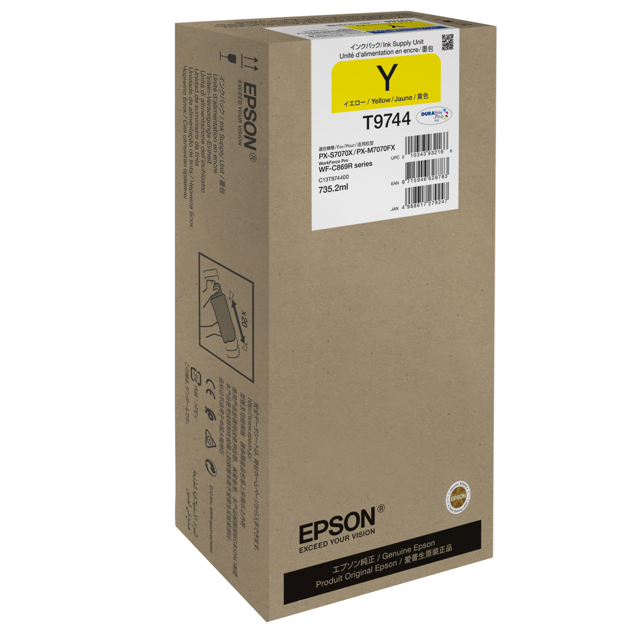 Epson T9744 - Misura XXL - giallo - originale - cartuccia inchiostro