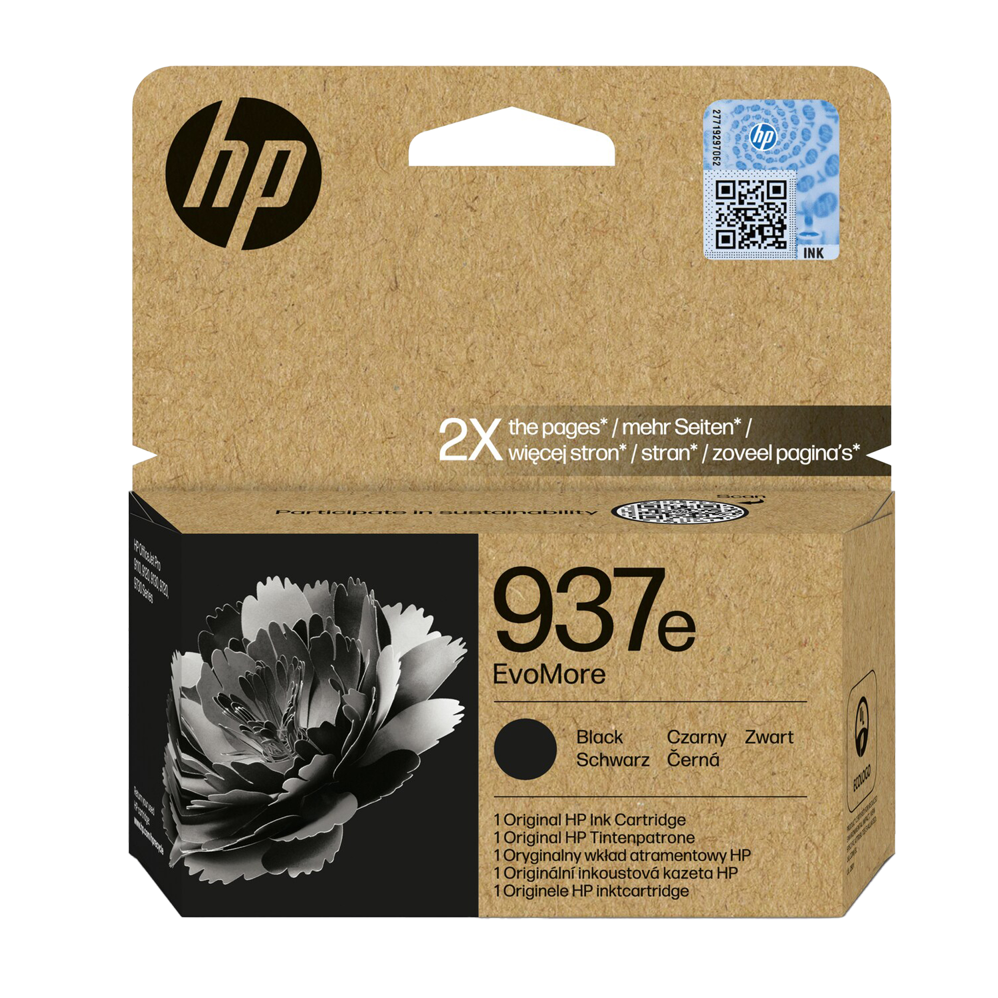 Hp - Cartuccia ink originale - 937e - Nero - 4S6W9NE - 1.650 pag