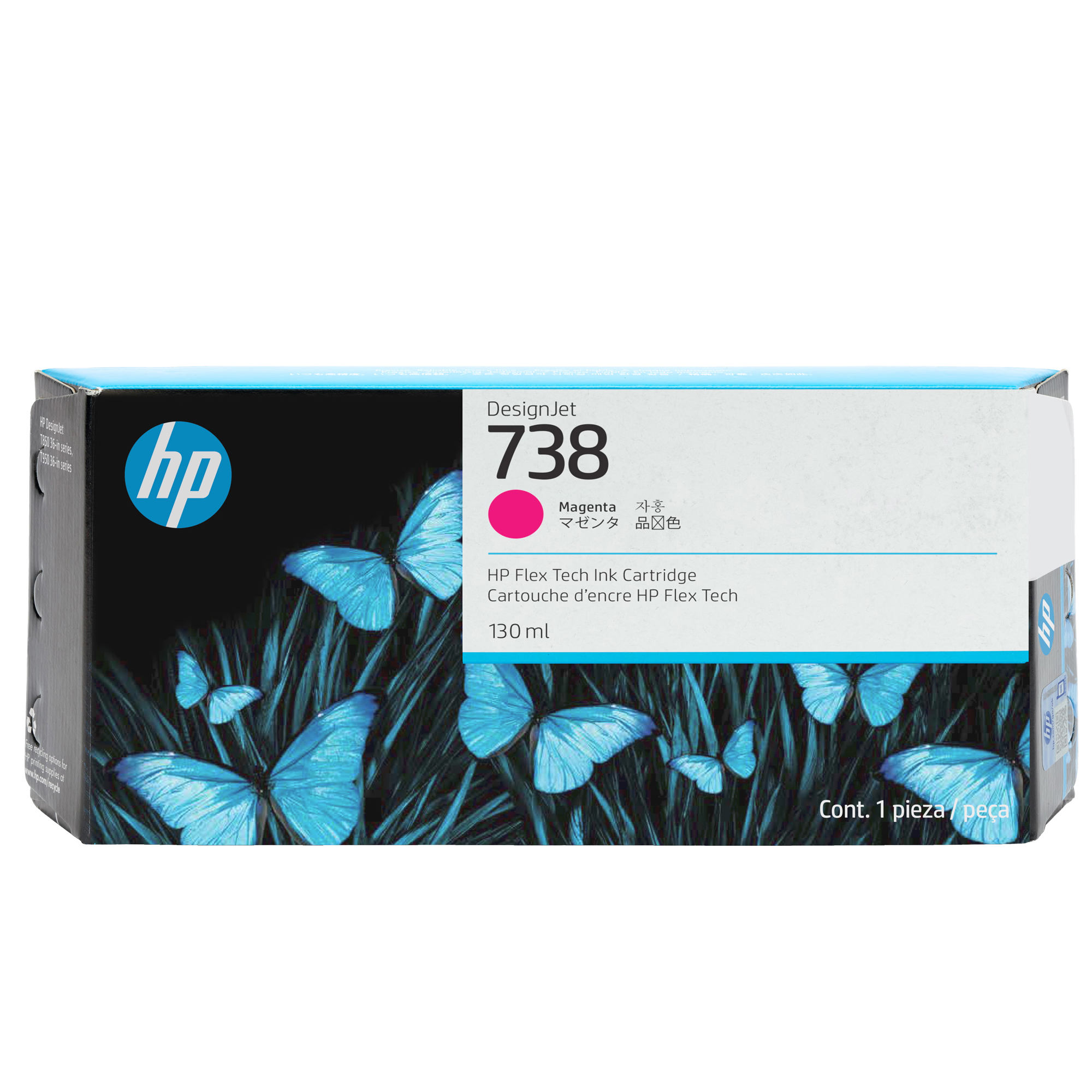 Hp originale - Cartuccia DesignJet Ink 738M - Magenta - 676N0A - 300ml