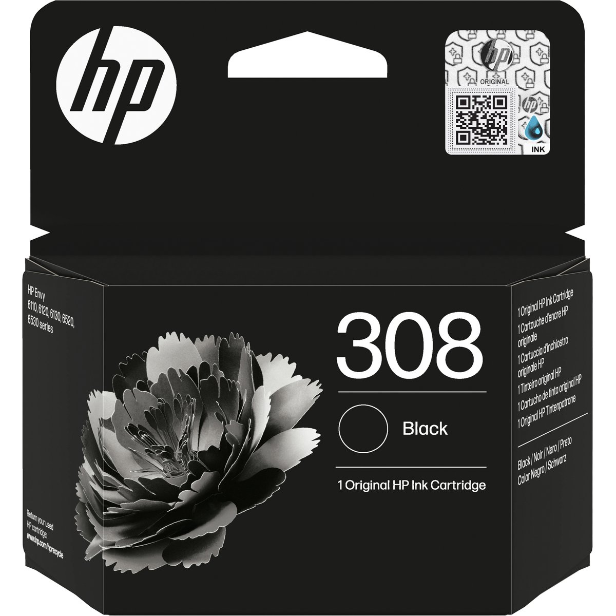 HP Cartuccia di inchiostro nero originale 308