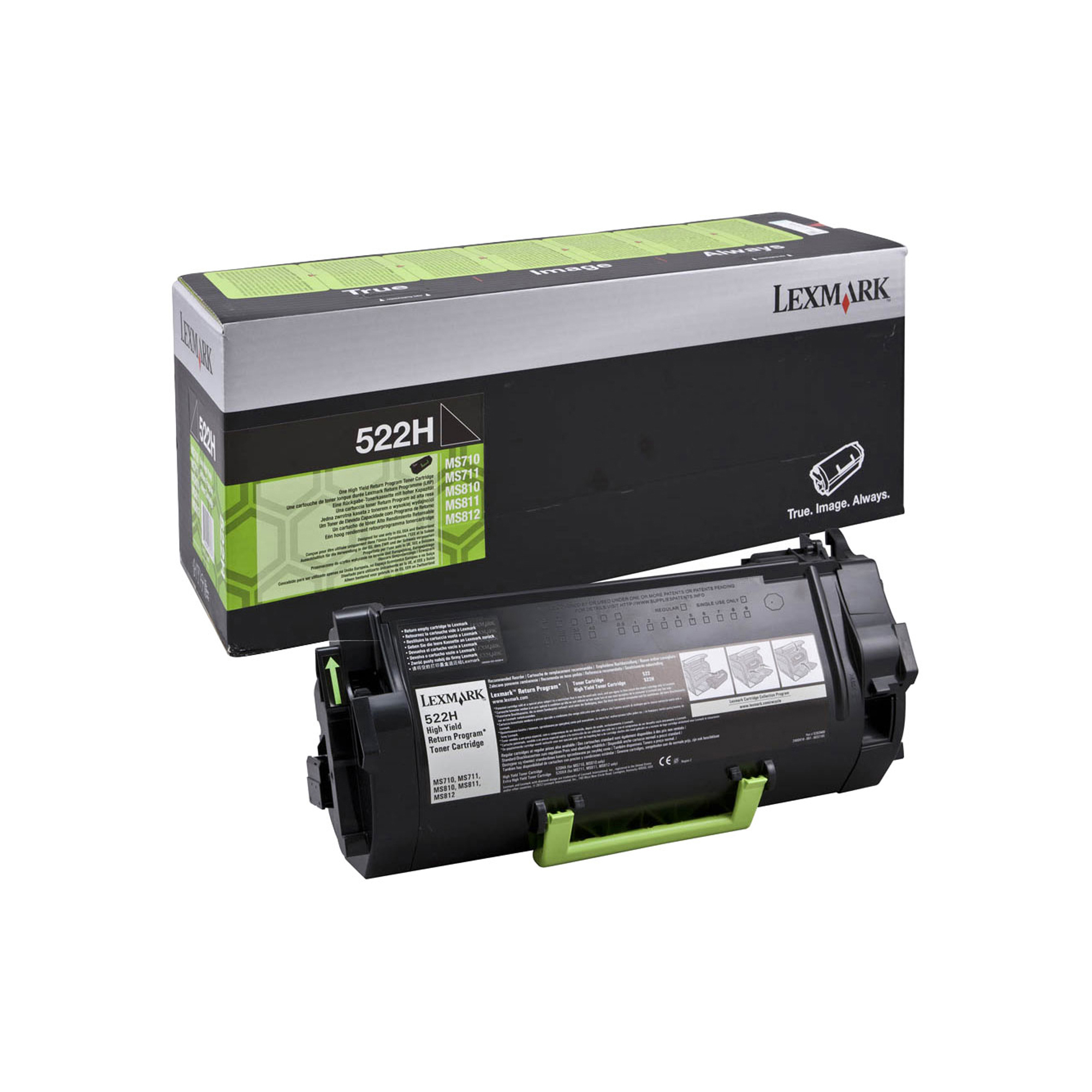 Lexmark 522H - Alta resa - nero - originale - cartuccia toner LCCP, LRP - per Lexmark MS810, MS811, MS812