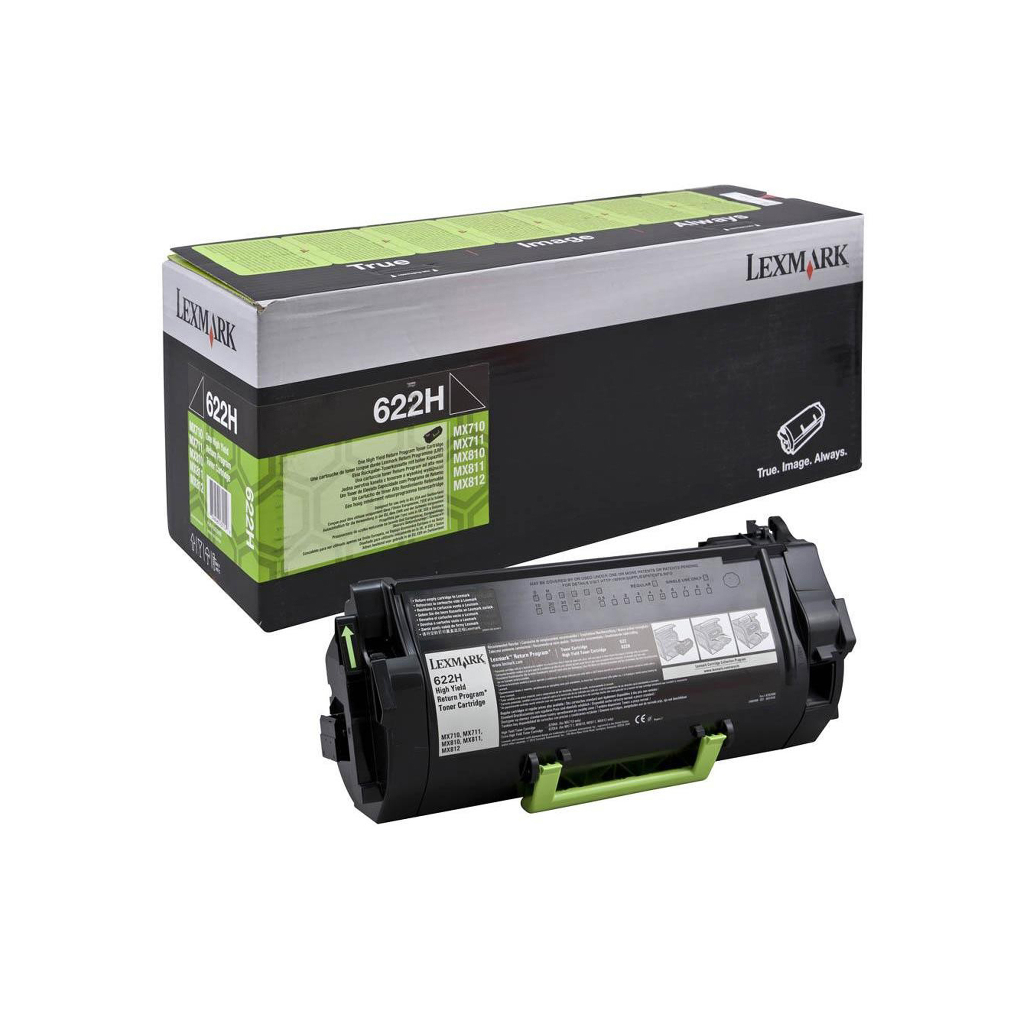 Lexmark 622H - Alta resa - nero - originale - cartuccia toner LCCP, LRP - per Lexmark MX710, MX711, MX810, MX811, MX812