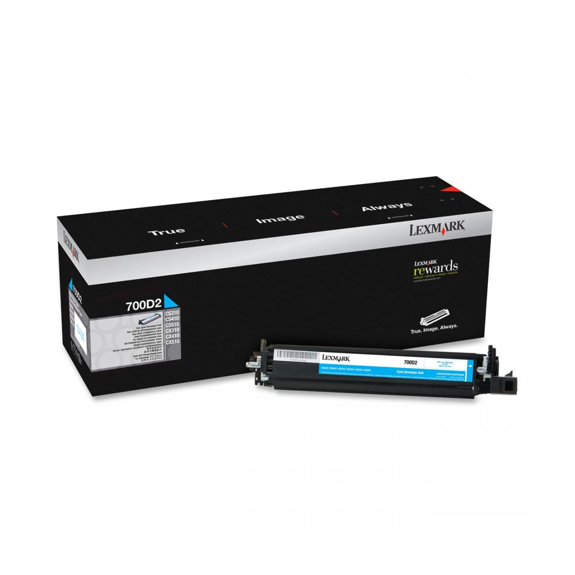Lexmark 700D2 - Ciano - originale - kit unità di sviluppo LCCP - per Lexmark C2132, CS310, CS317, CS417, CS517, CX317, CX410, CX417, CX510, CX517, XC2130