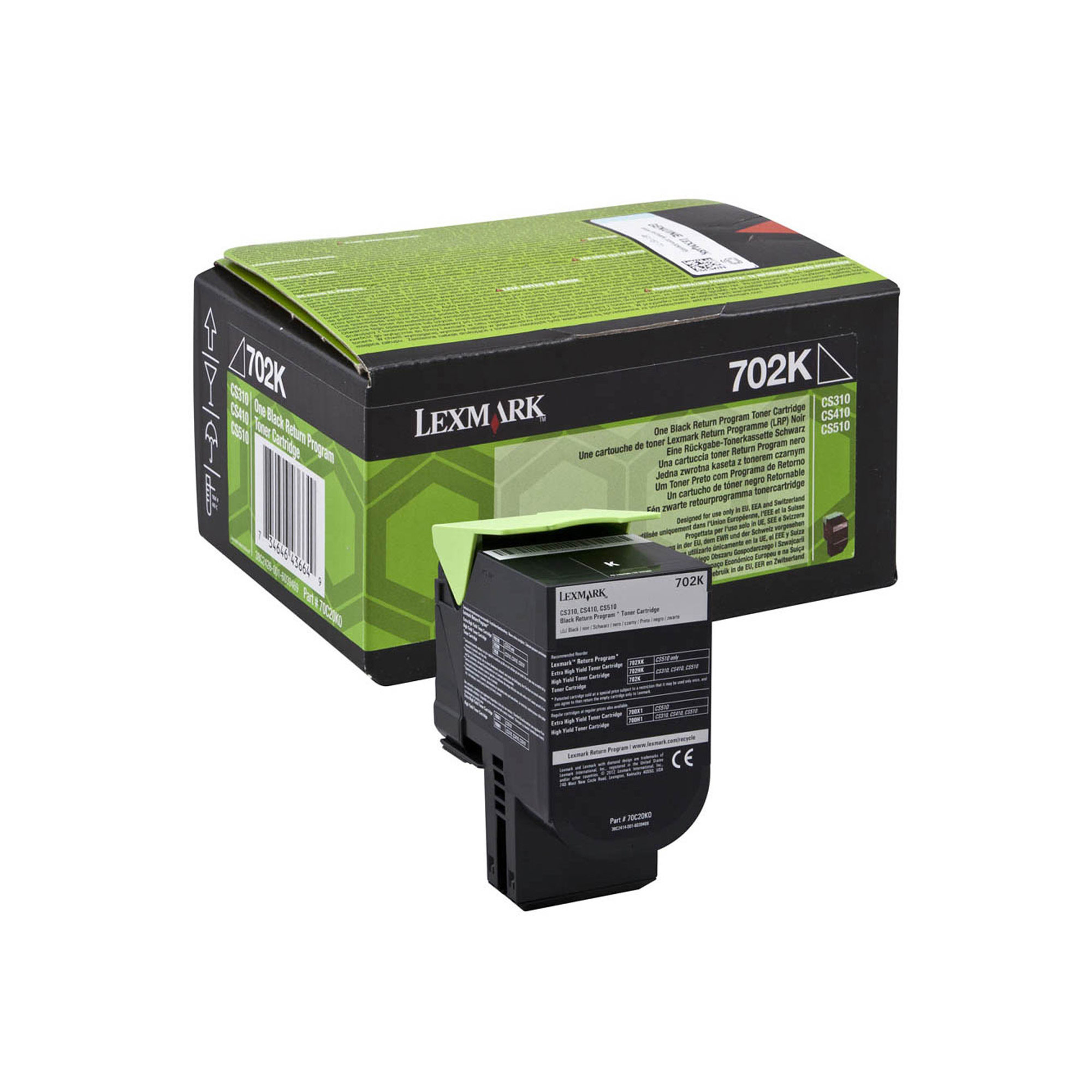 Lexmark 702K - Nero - originale - cartuccia toner - per Lexmark CS310dn, CS310n, CS410dn, CS410dtn, CS410n, CS510de, CS510dte