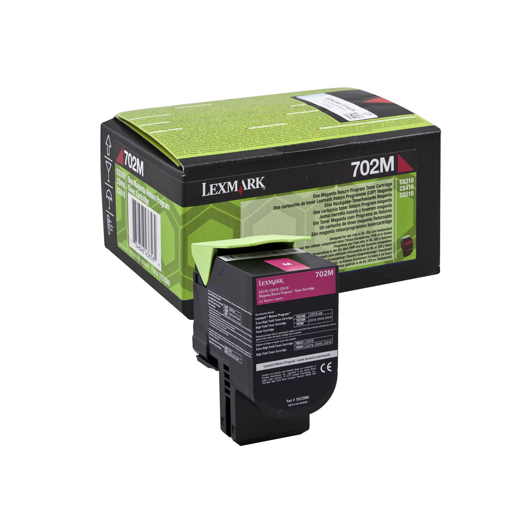 Lexmark 702M - Magenta - originale - cartuccia toner LCCP, LRP - per Lexmark CS310dn, CS310n, CS410dn, CS410dtn, CS410n, CS510de, CS510dte