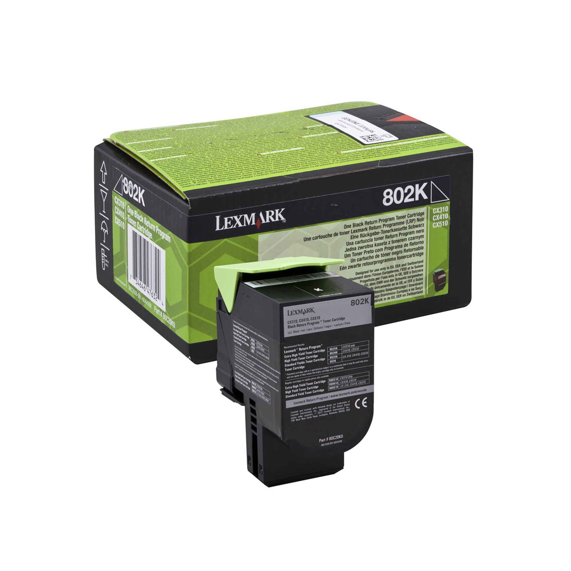 Lexmark 802K - Nero - originale - cartuccia toner LCCP, LRP - per Lexmark CX310dn, CX310n, CX410de, CX410dte, CX410e, CX510de, CX510dhe, CX510dthe