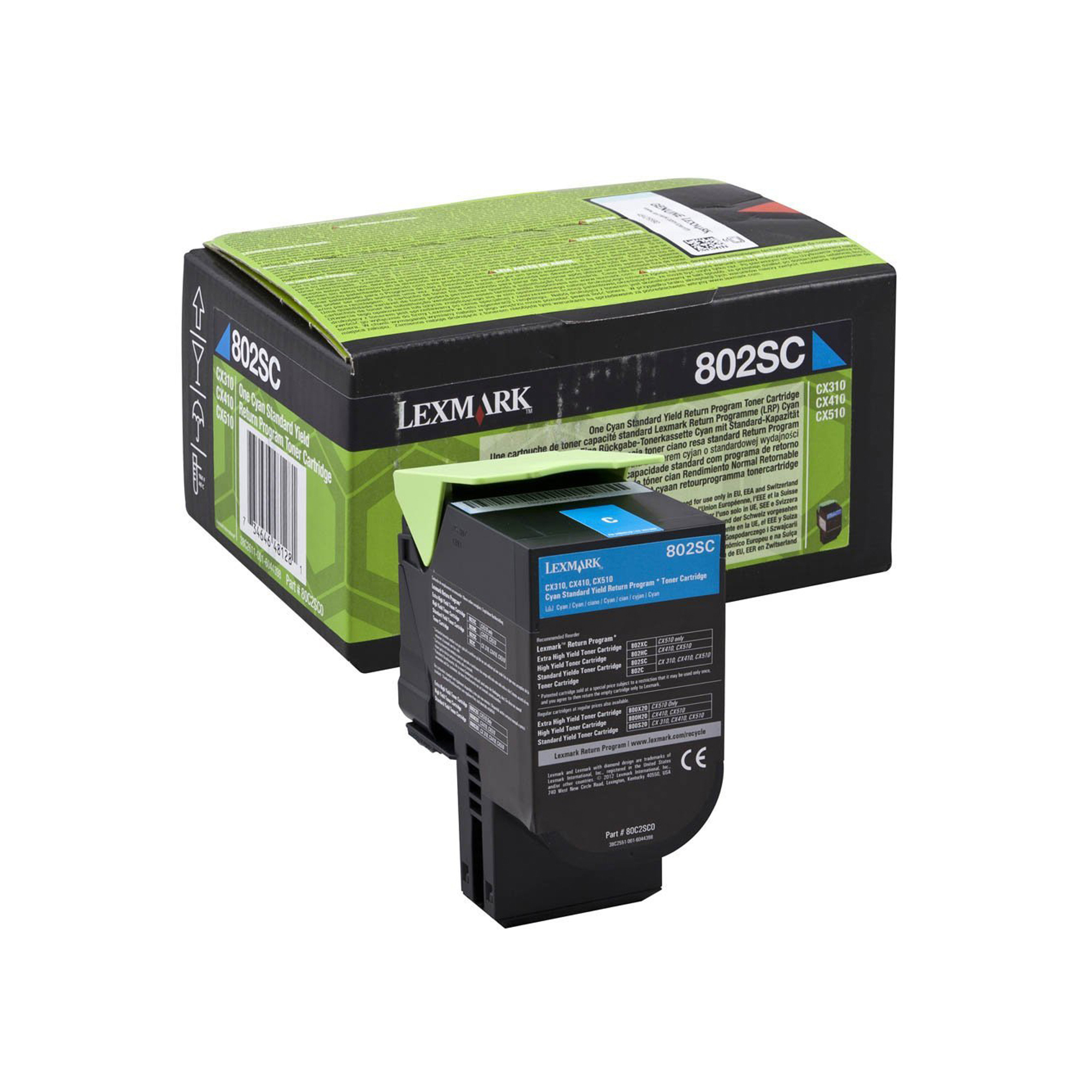 Lexmark 802SC - Ciano - originale - cartuccia toner LCCP, LRP - per Lexmark CX310dn, CX310n, CX410de, CX410dte, CX410e, CX510de, CX510dhe, CX510dthe