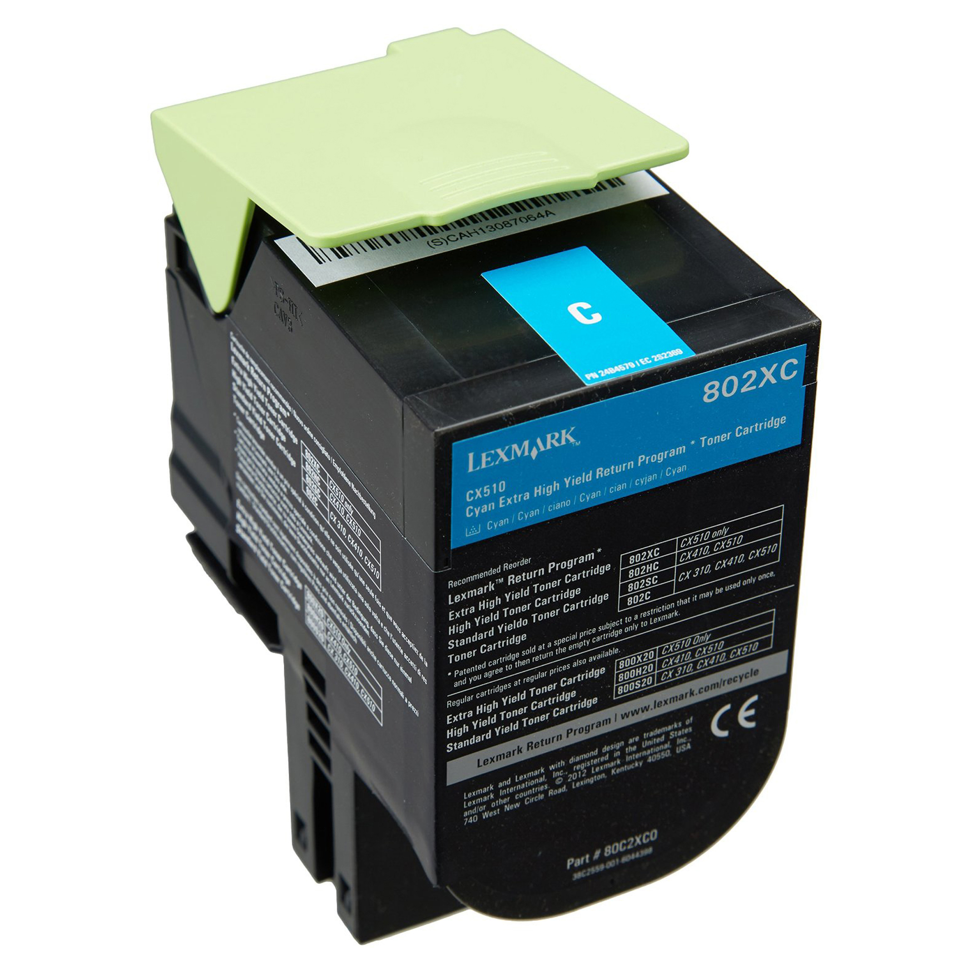 Lexmark 802XC - Extra High Yield - ciano - originale - cartuccia toner LCCP, LRP - per Lexmark CX510de, CX510de Statoil, CX510dhe, CX510dthe