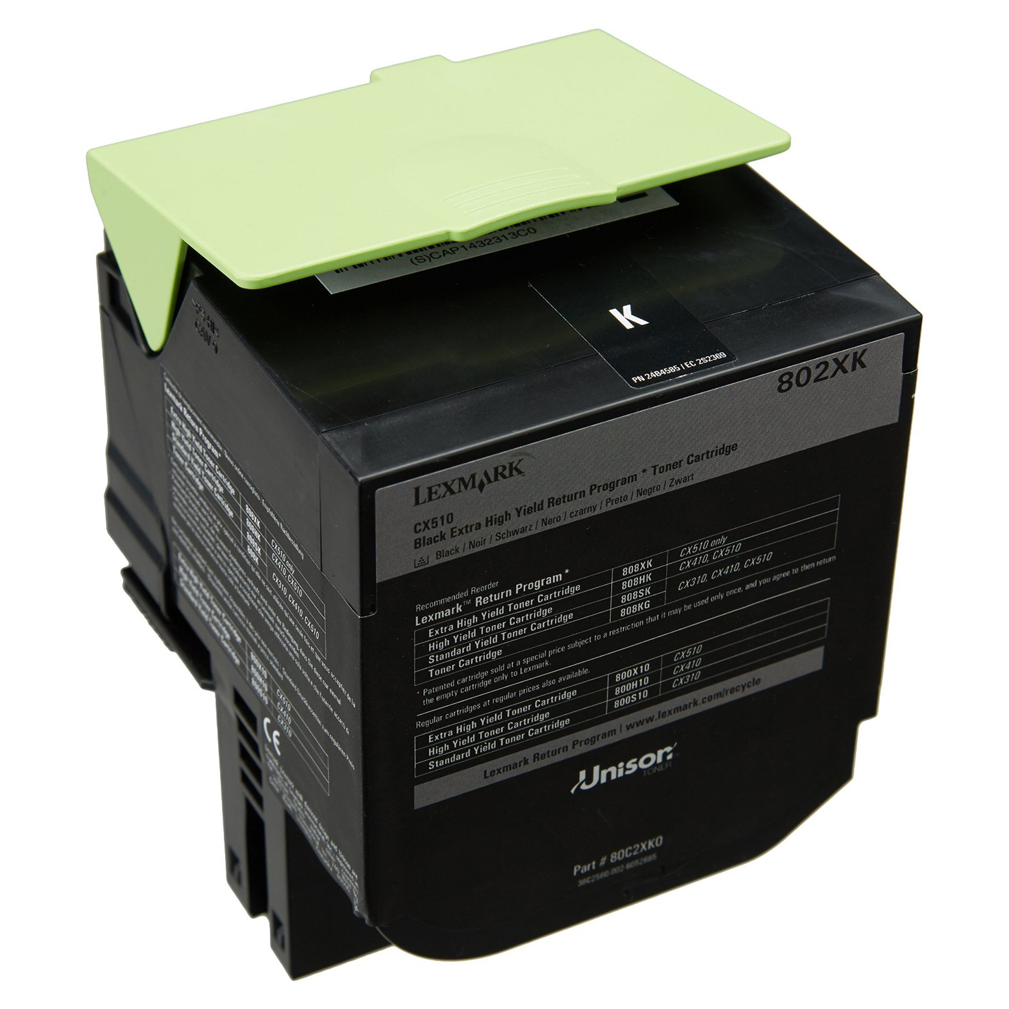 Lexmark 802XK - Extra High Yield - nero - originale - cartuccia toner LCCP, LRP - per Lexmark CX510de, CX510de Statoil, CX510dhe, CX510dthe