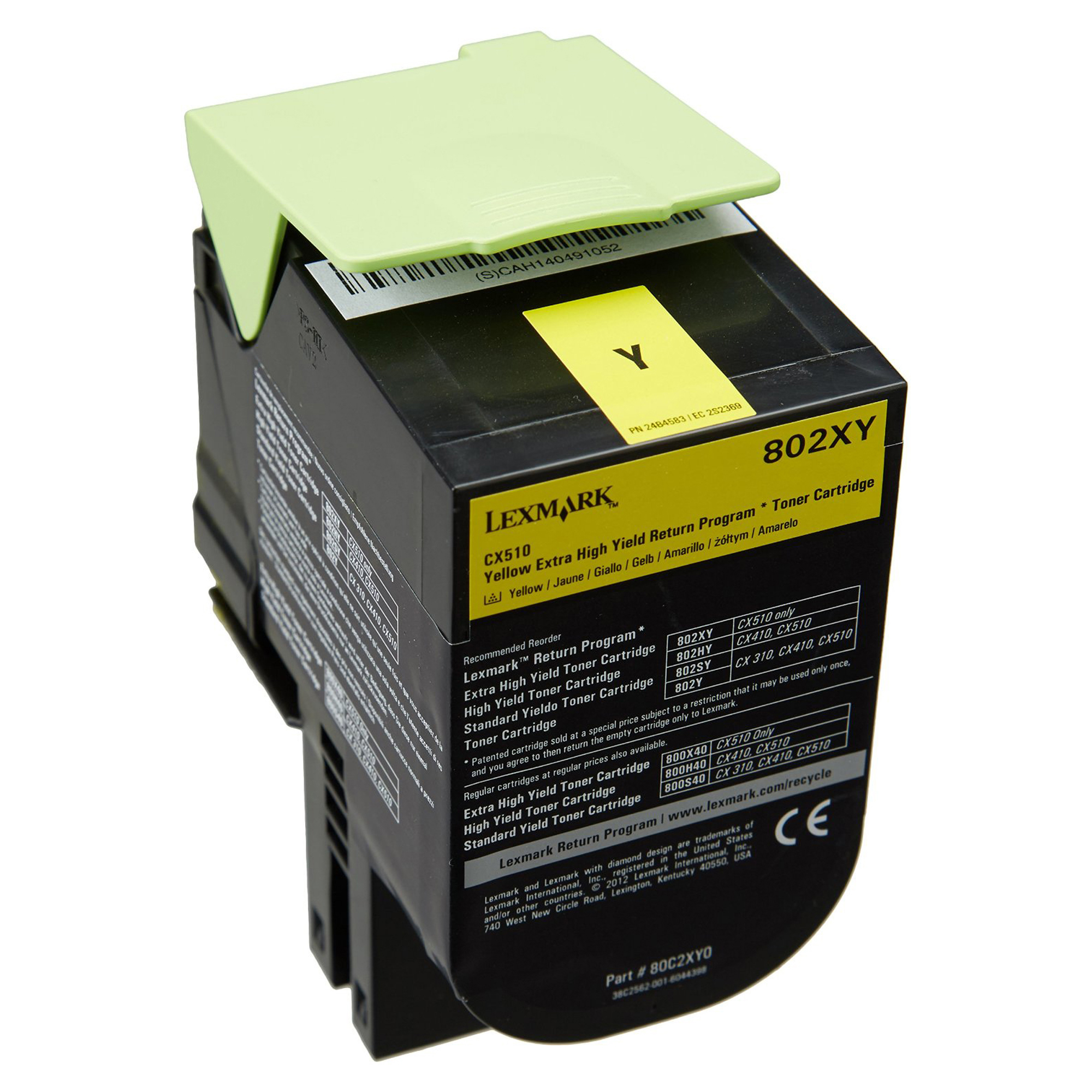Lexmark 802XY - Extra High Yield - giallo - originale - cartuccia toner LCCP, LRP - per Lexmark CX510de, CX510de Statoil, CX510dhe, CX510dthe