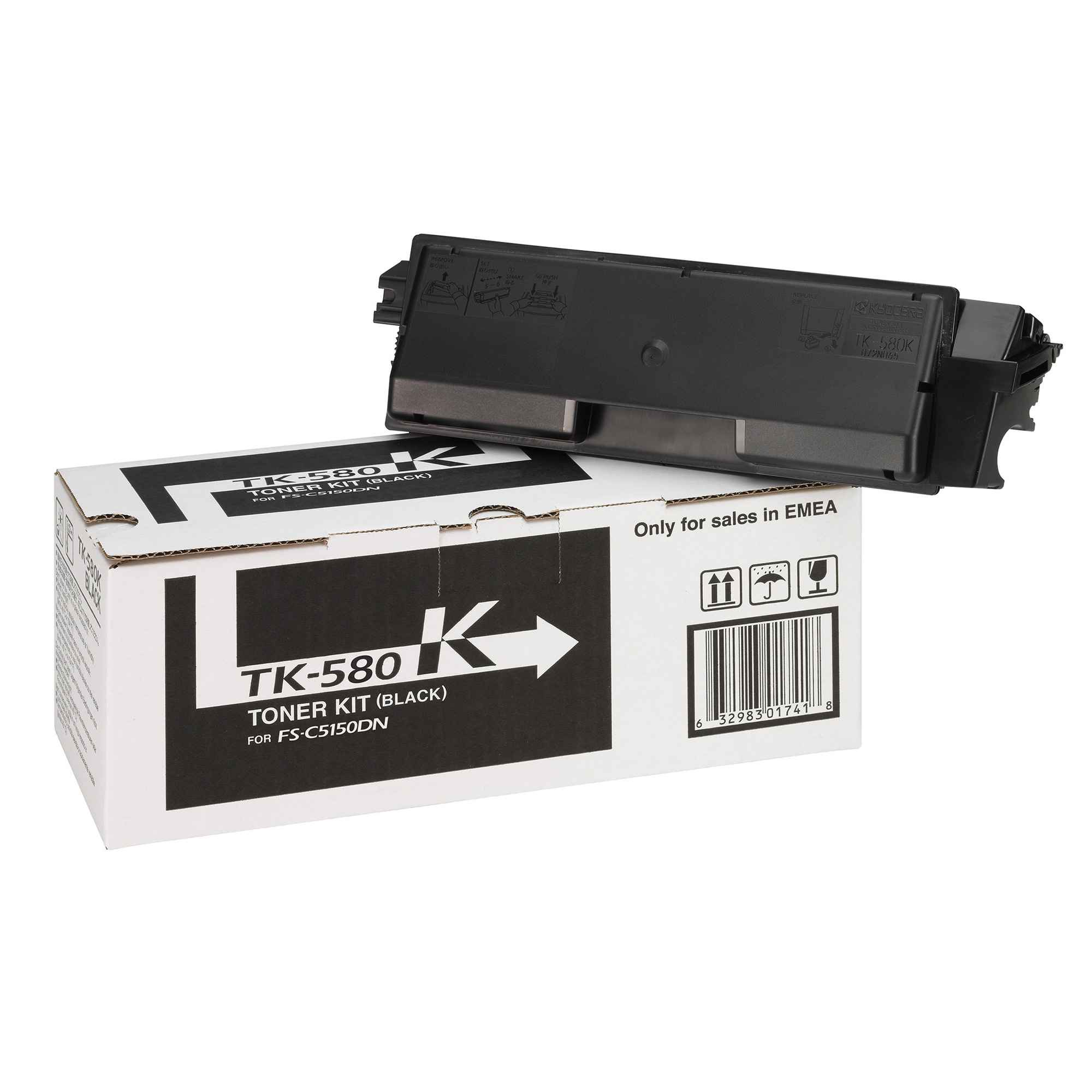 Kyocera TK 580K - Nero - originale - cartuccia toner - per ECOSYS P6021cdn, P6021cdn/KL3; FS-C5150DN, C5150DN/KL3