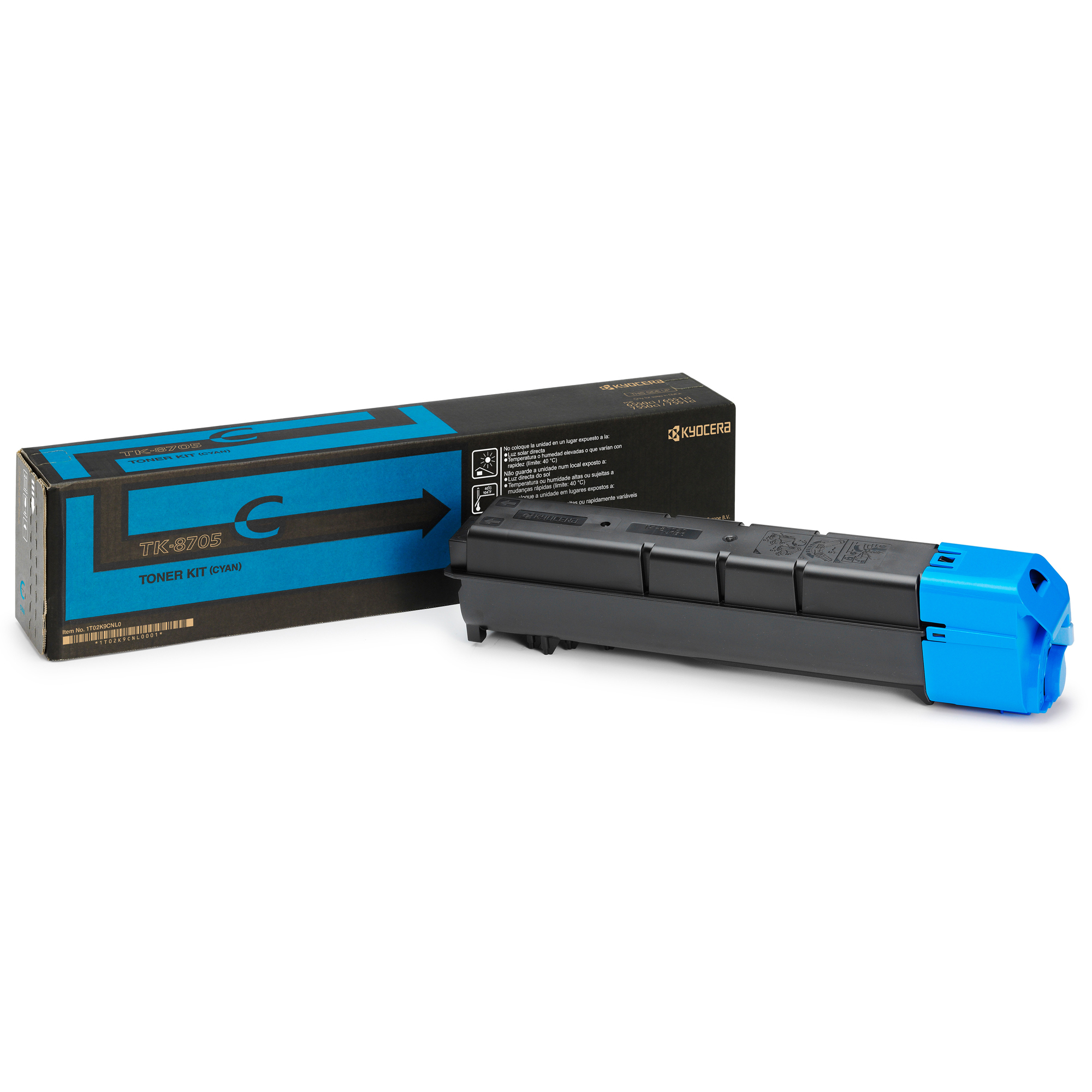 Kyocera TK 8705C - Ciano - originale - cartuccia toner - per TASKalfa 550c, 650c, 6550ci, 750c, 7551ci