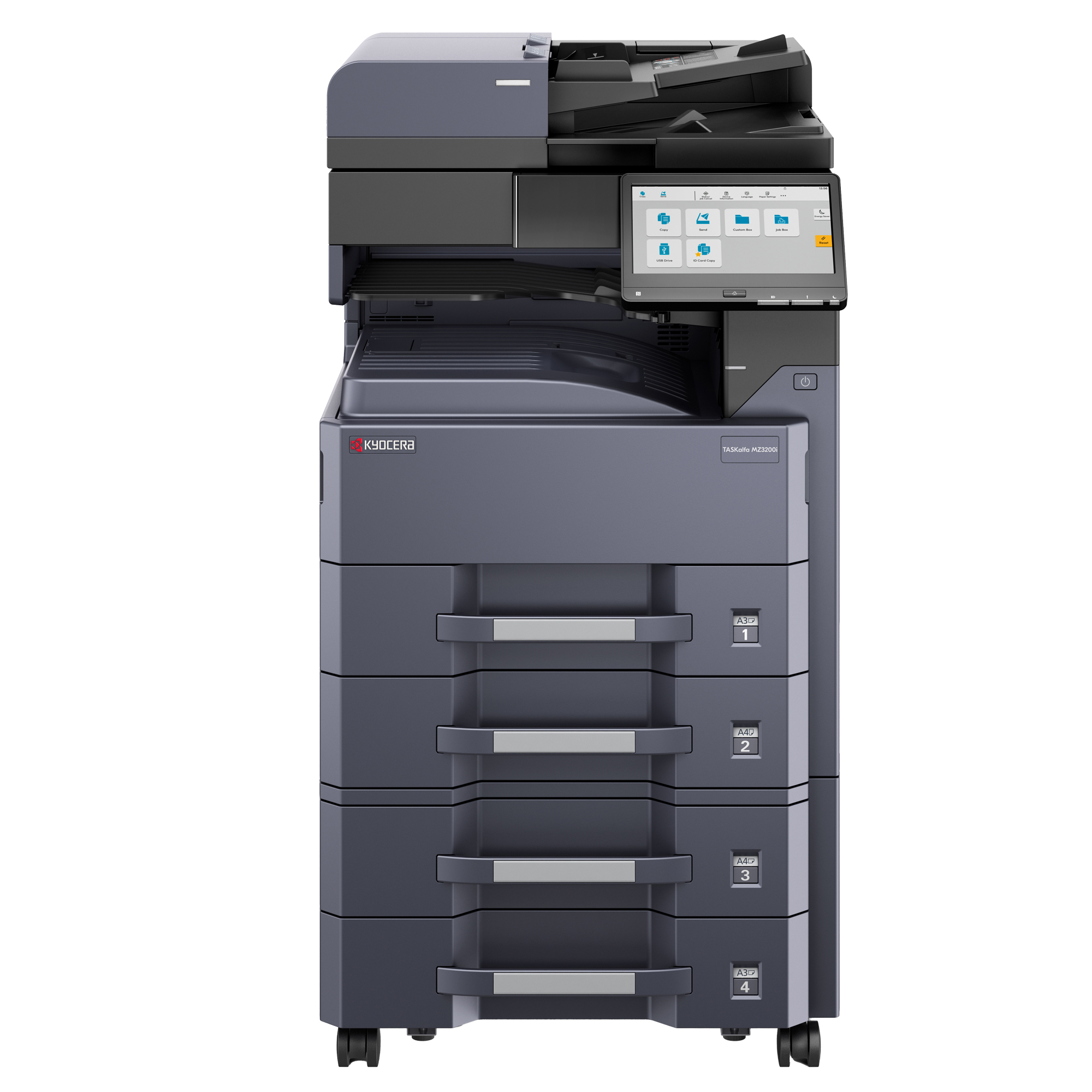 Kyocera TASKalfa MZ3200i - Stampante multifunzione - B/N - A3/Ledger (297 x 432 mm) (originale) - A3/Ledger (supporti) - fino a 32 ppm (copia) - fino a 32 ppm (stampa) - 1100 fogli - Gigabit LAN, Wi-Fi(n), USB 3.0, host USB 2.0