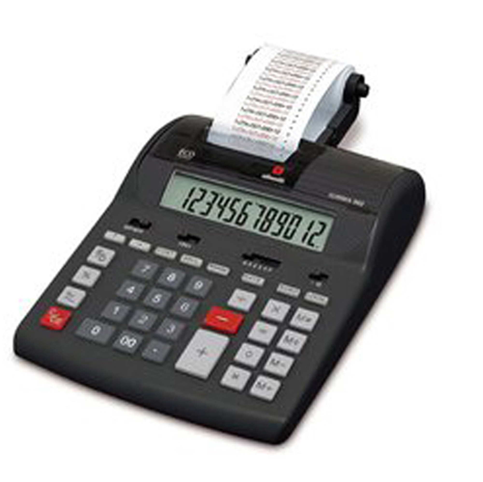 Olivetti Summa 302 - Calcolatrice scrivente con stampa - LCD - 12 cifre - adattatore CA