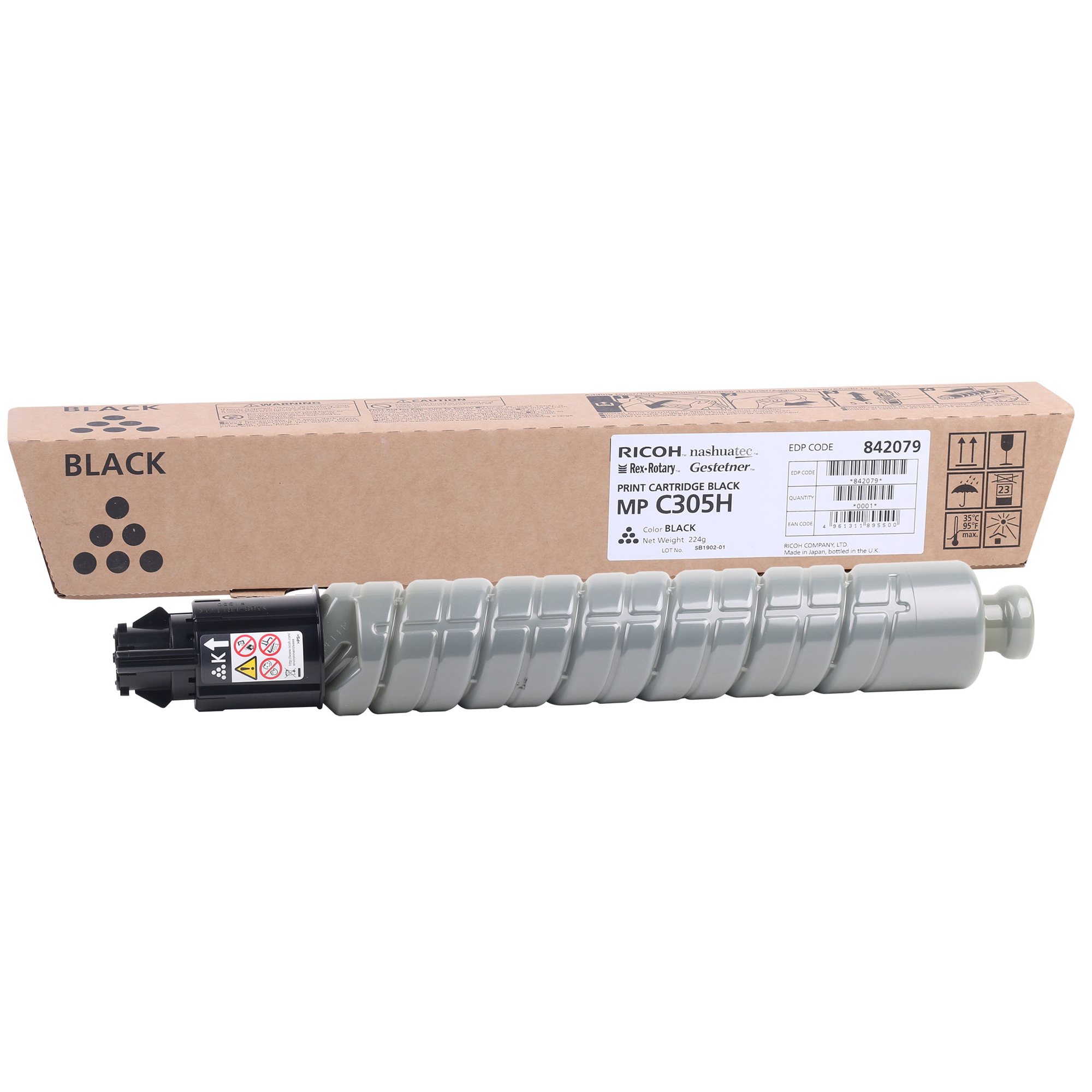 Ricoh MP C305E - Nero - originale - cartuccia toner - per Gestetner MP C305; Nashuatec MP C305; Rex Rotary MP C305; Ricoh Aficio MP C305