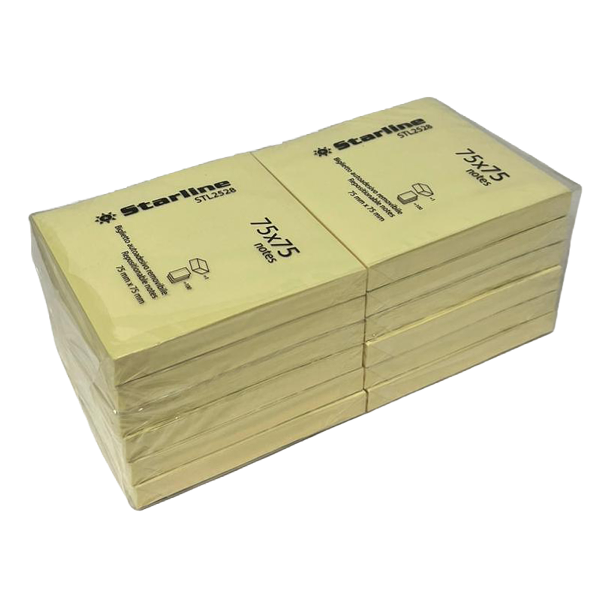 Blocchetto biglietti adesivi - giallo - 75 x …