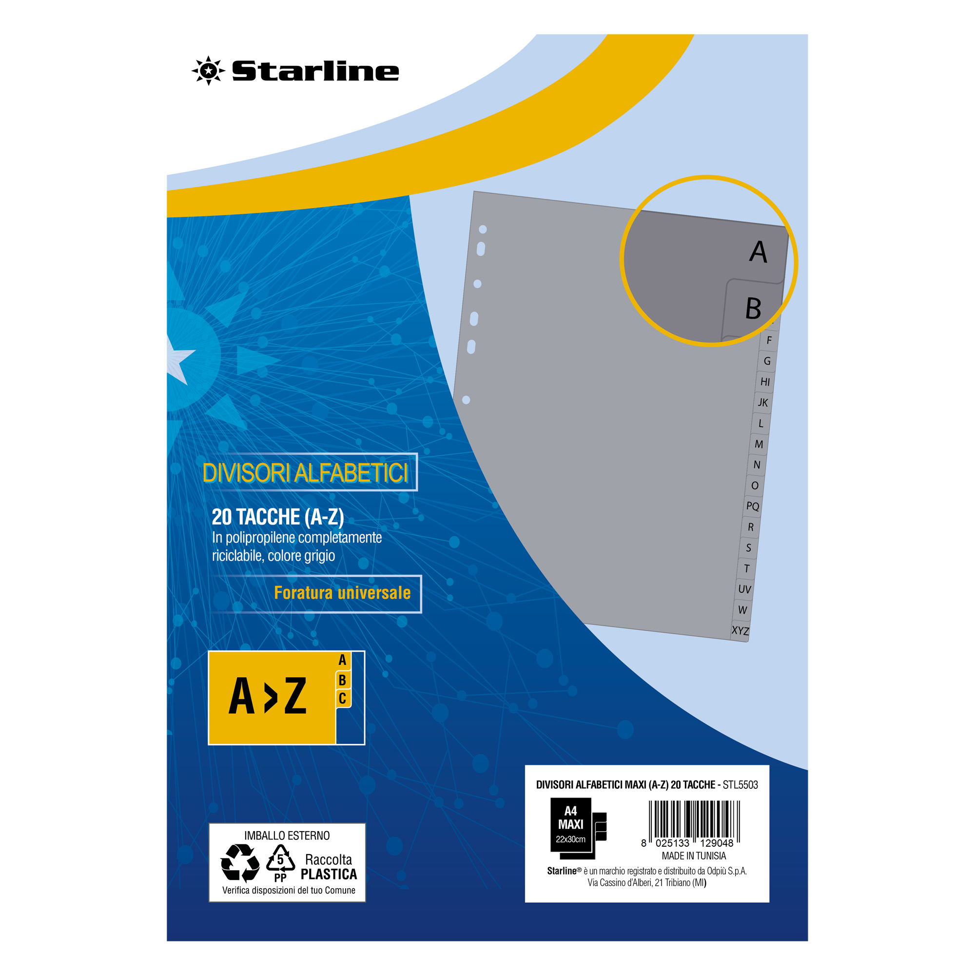 Divisori alfabetici 20 tacche - A4 Maxi - …