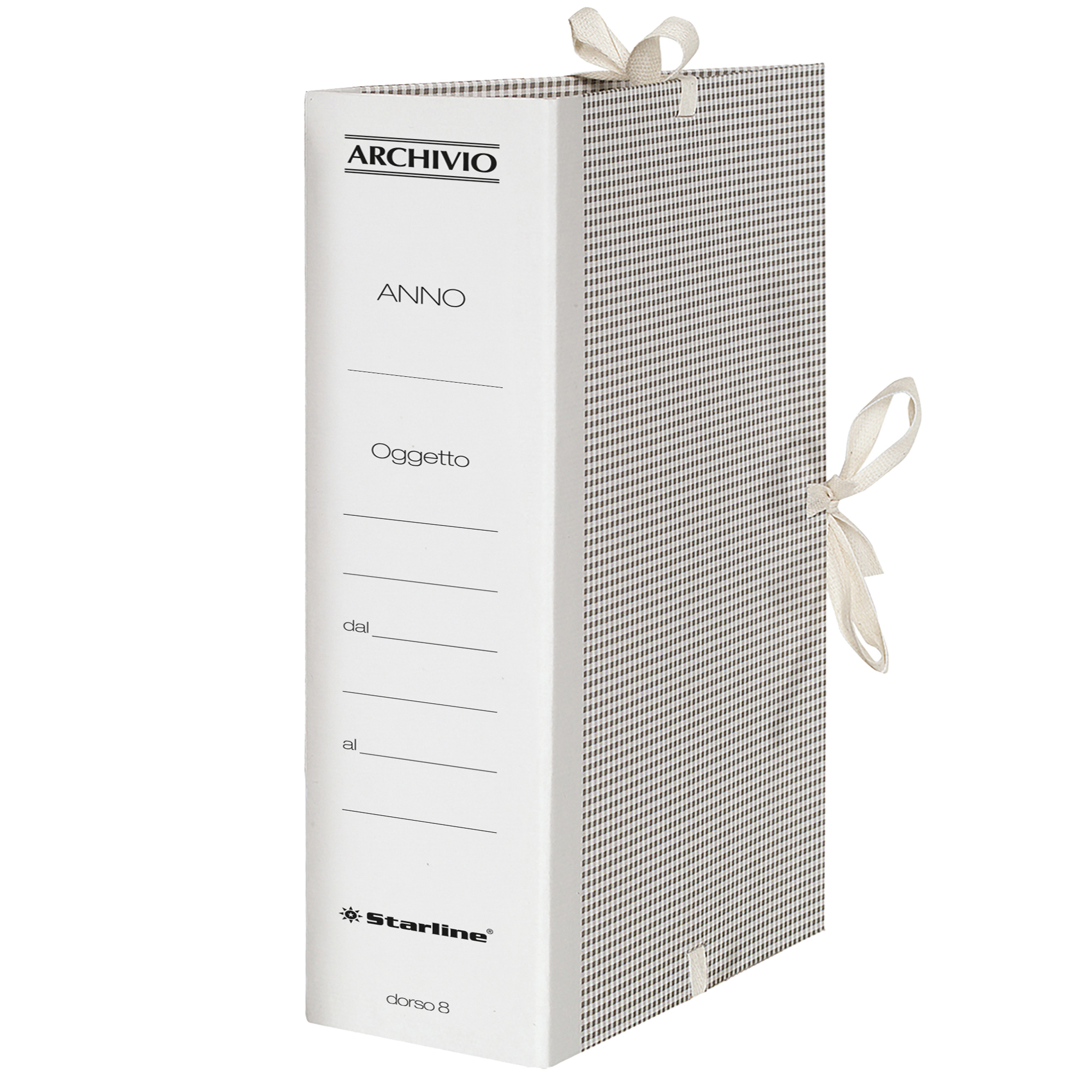 Faldone c/lacci incollati Tela 35x25cm dorso 8cm Starline
