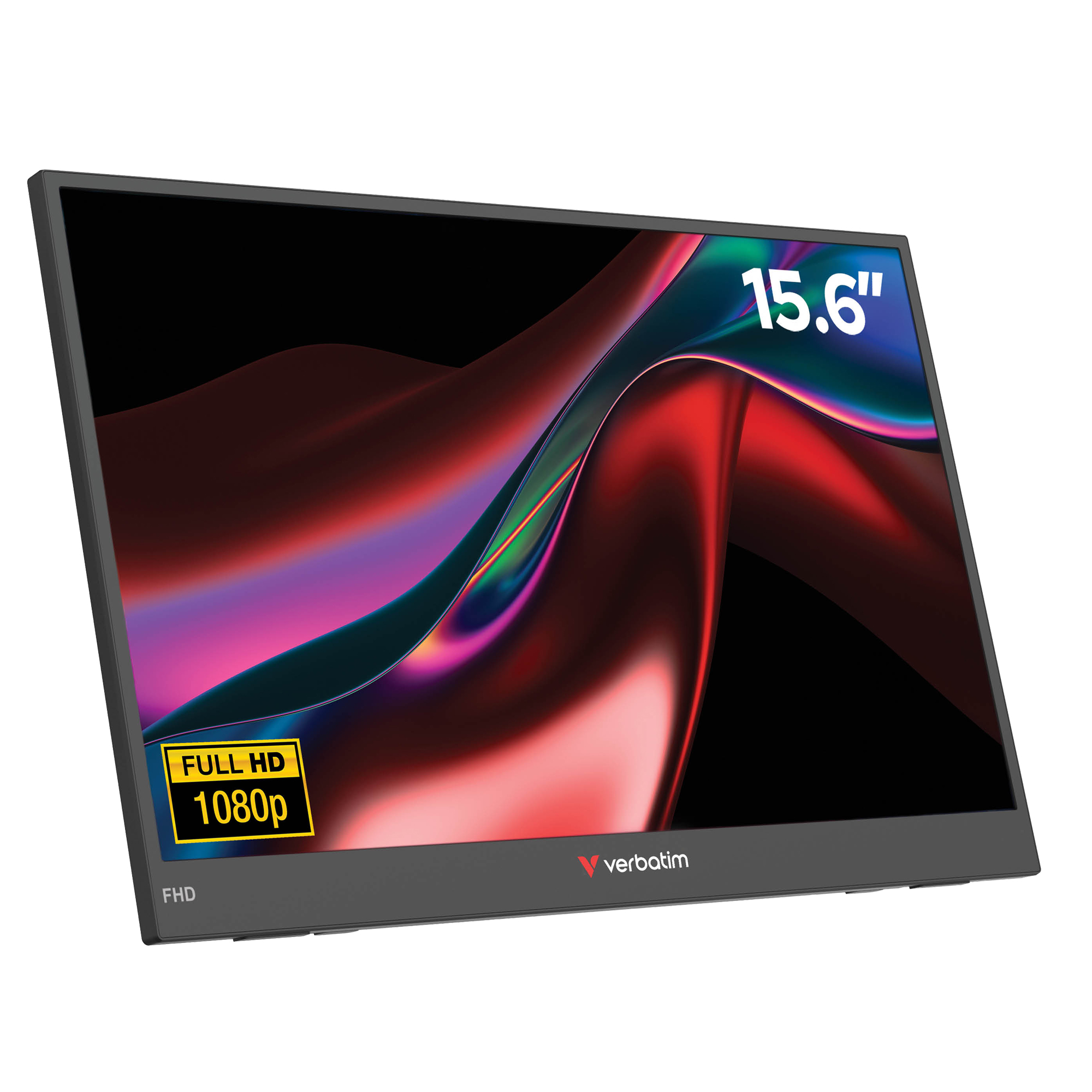 Verbatim Portable 15.6ʺ FHD Monitor LIGHT, 39,6 cm (15.6ʺ), LCD, 1920 x 1080 Pixel, Full HD, 16:9, 10 ms