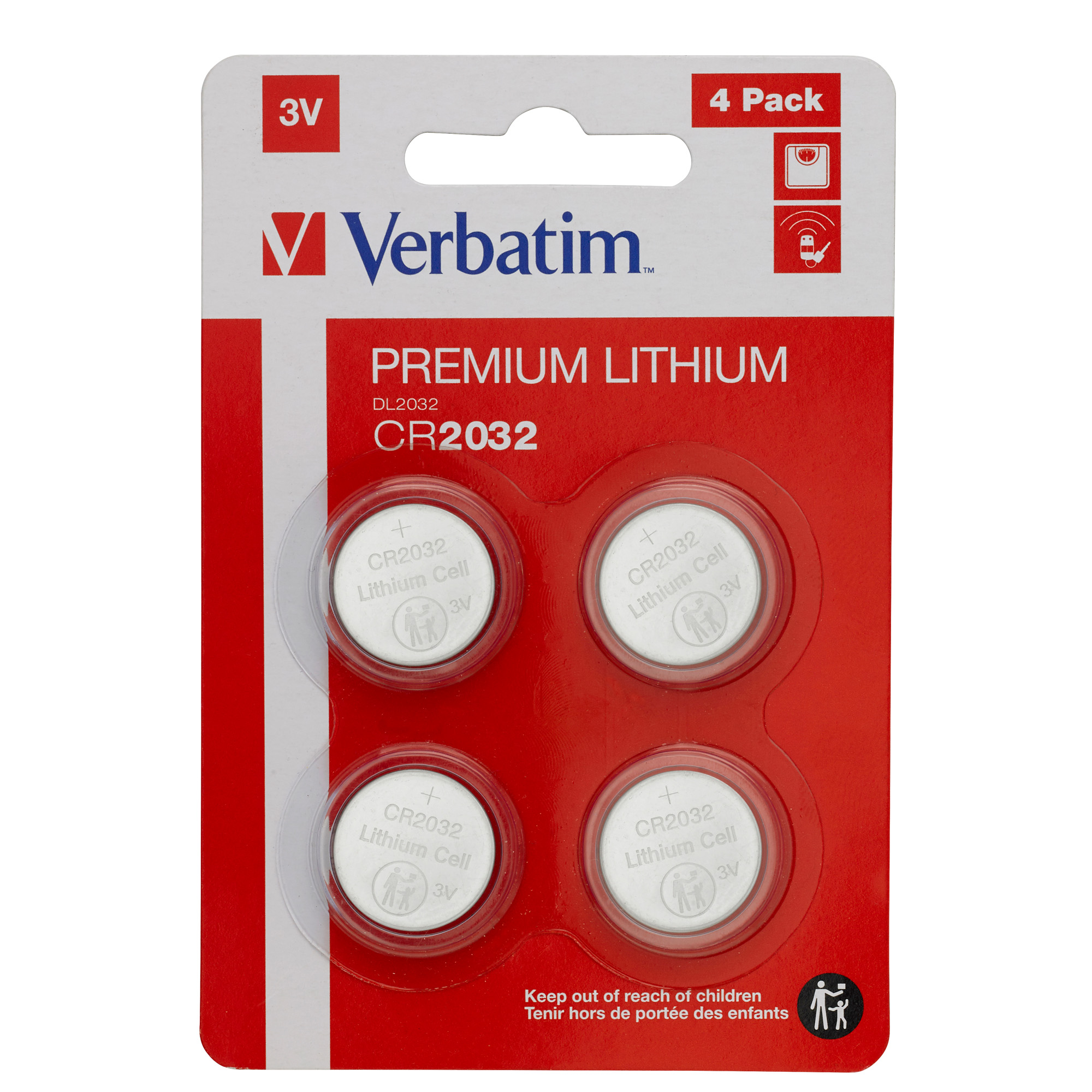 VERBATIM PREMIUM BATTERIE A BOTTONE LITIO CR2032 3 …
