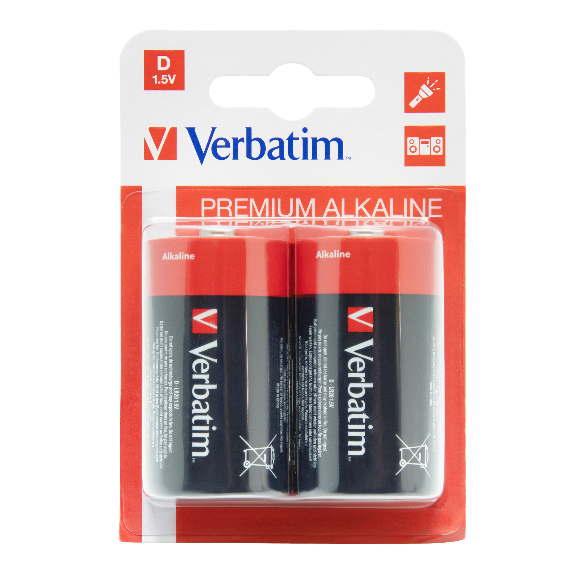 Verbatim - Batteria 2 x D - Alcalina