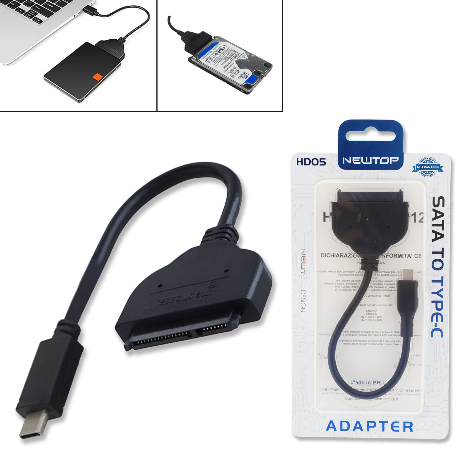 NEWTOP HD05 CAVO 3.0 TYPE-C A SATA PER …